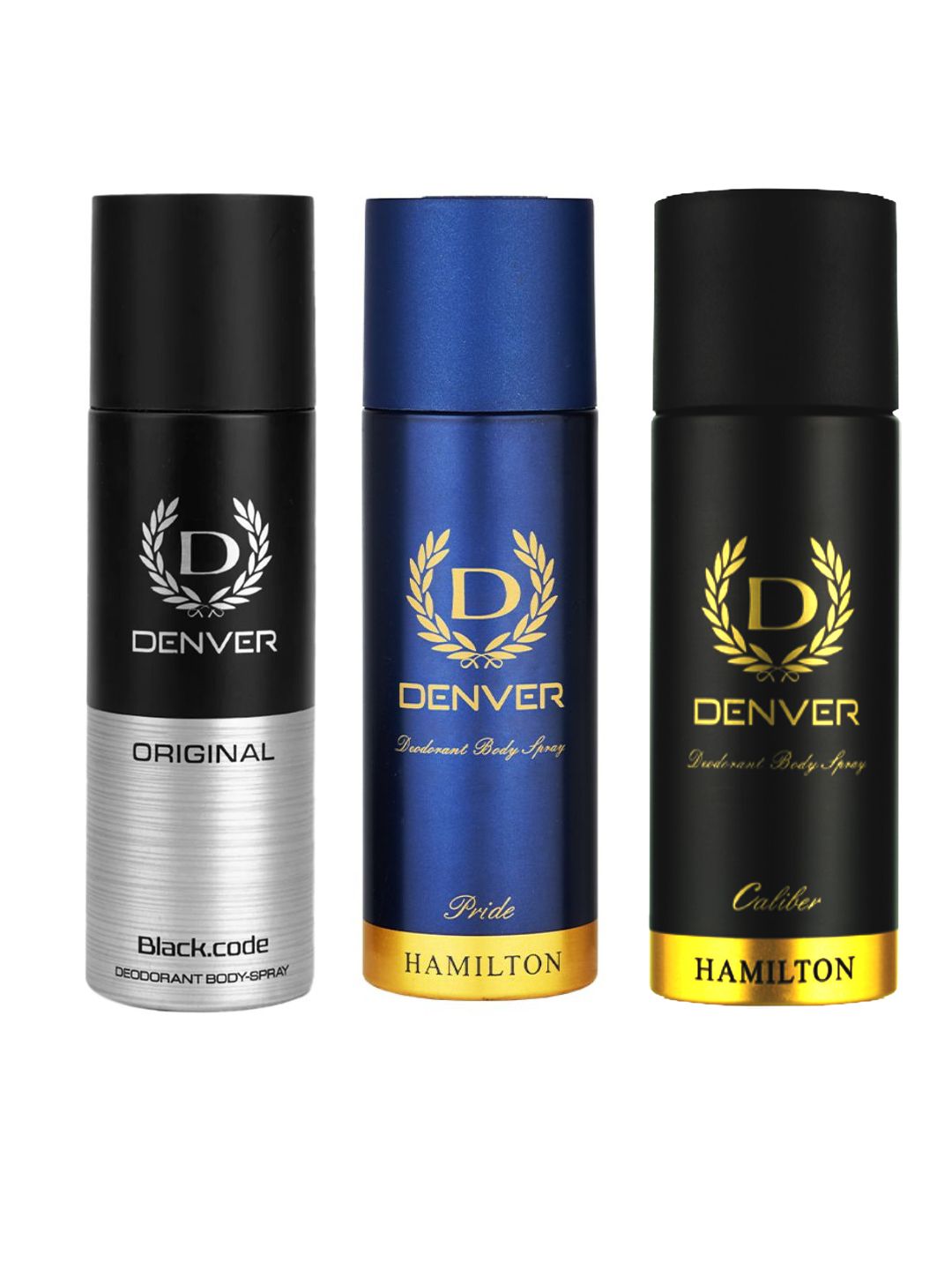 Denver Men Set of 3 Nano Body Deodorant Spray 50 ml each - Pride + Black.Code + Caliber-picture-33