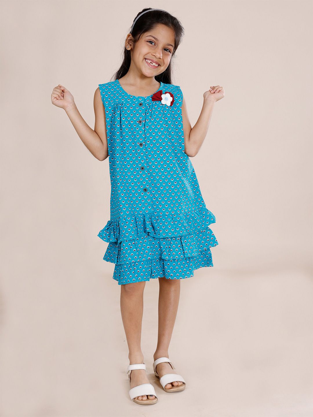 KiddoPanti Girls Printed Nightdress-picture-11