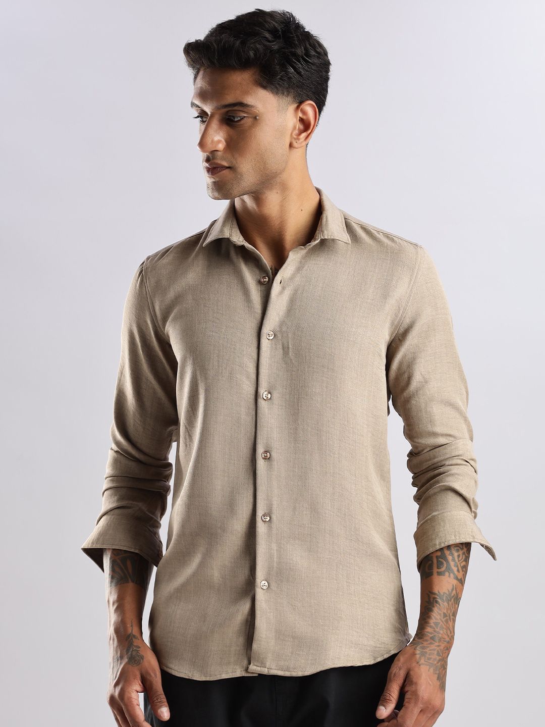 NEVER NEUD Men Classic Opaque Casual Shirt-picture-25