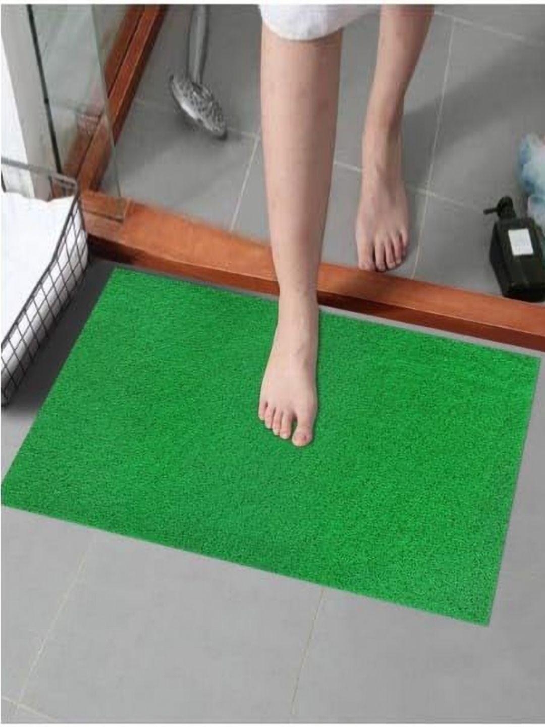 AMRO BEAUTILITY NEEDS 2-Pcs Red & Green Textured Anti-Skid Door Mats-image-28