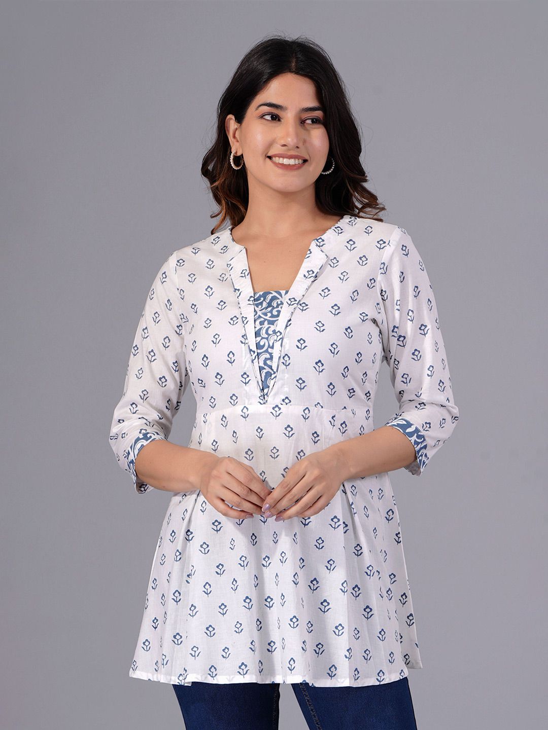 Moda Rapido Print Cotton Top-picture-34