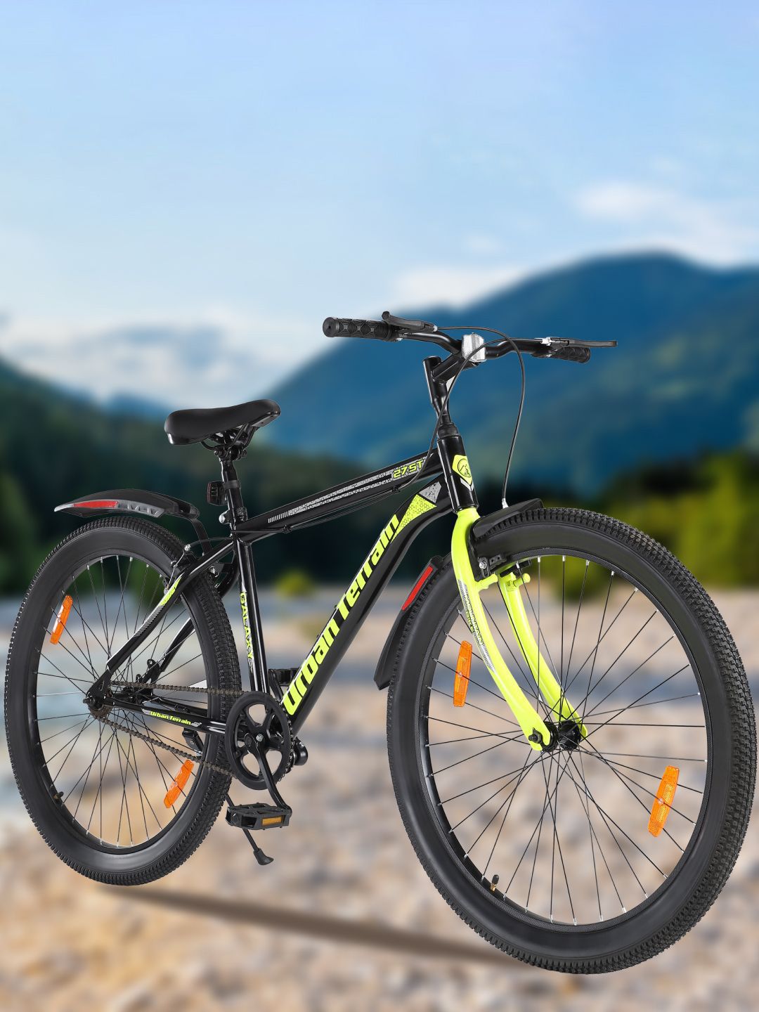 URBAN TERRAIN Green Galaxy Steel 27.5T Single Speed Mountain Bicycle-picture-2