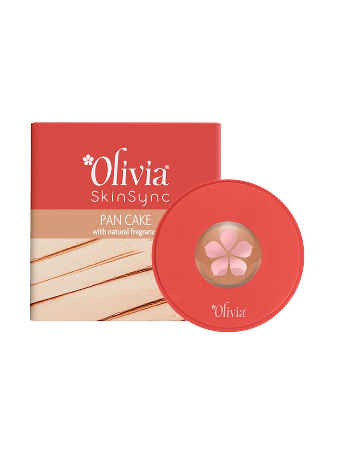 Olivia Skinsync Pan Cake Compact Powder for Bright Glowing Finish - Brown - 30 g-image-13