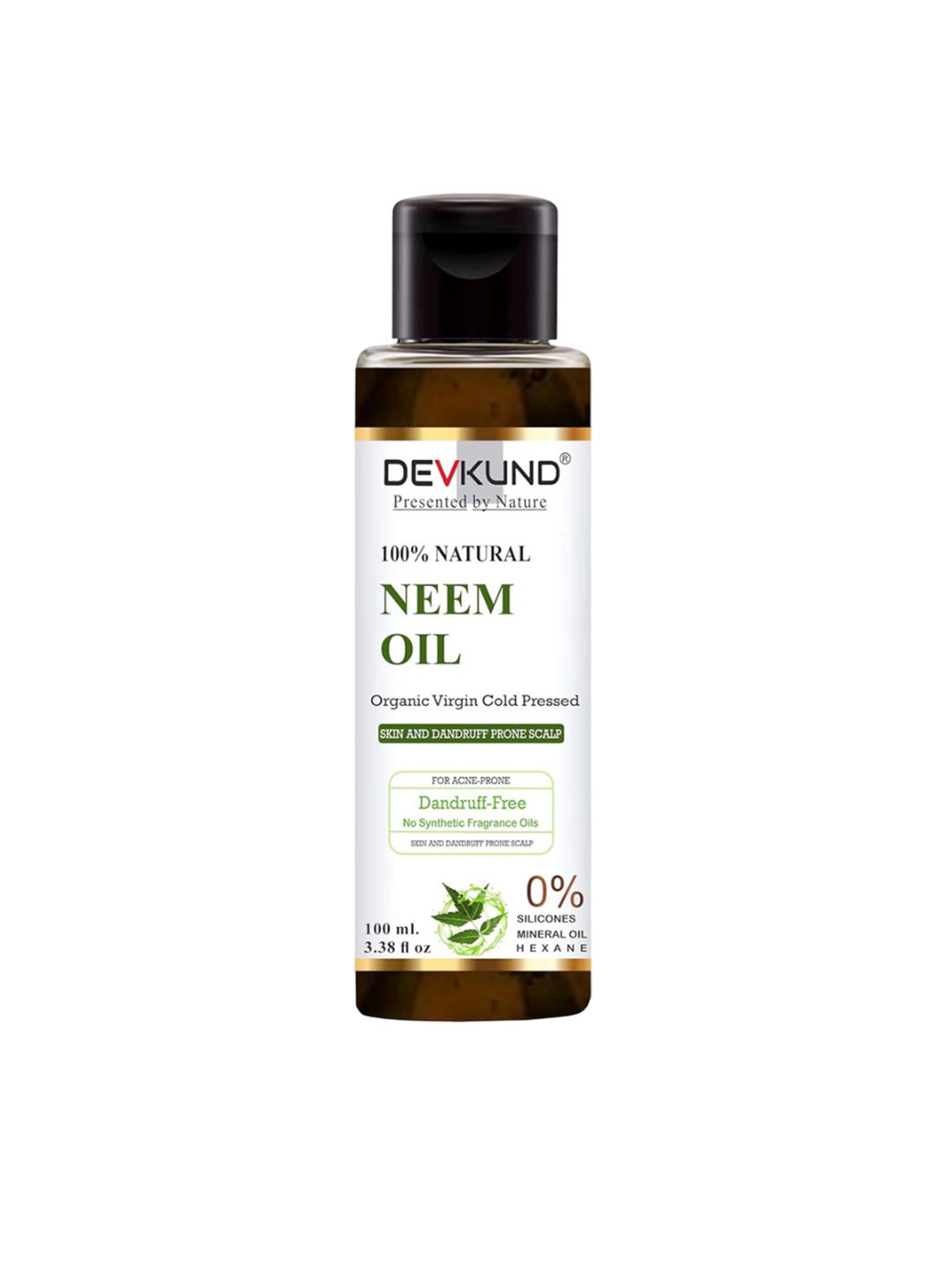 DEVKUND Presented By Nature Skin And Dandruff Prone Scalp Cold Pressed Neem Oil - 100 ml-image-2