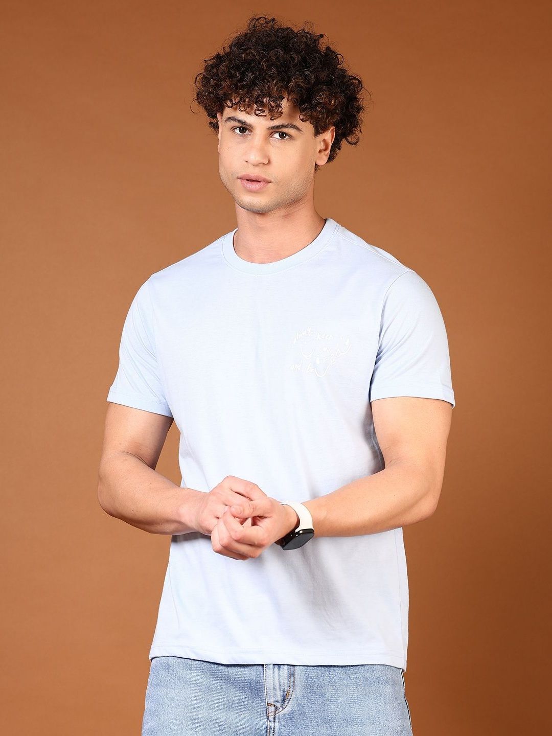 V-Mart Men Typography Printed Round Neck Cotton T-shirt-picture-18
