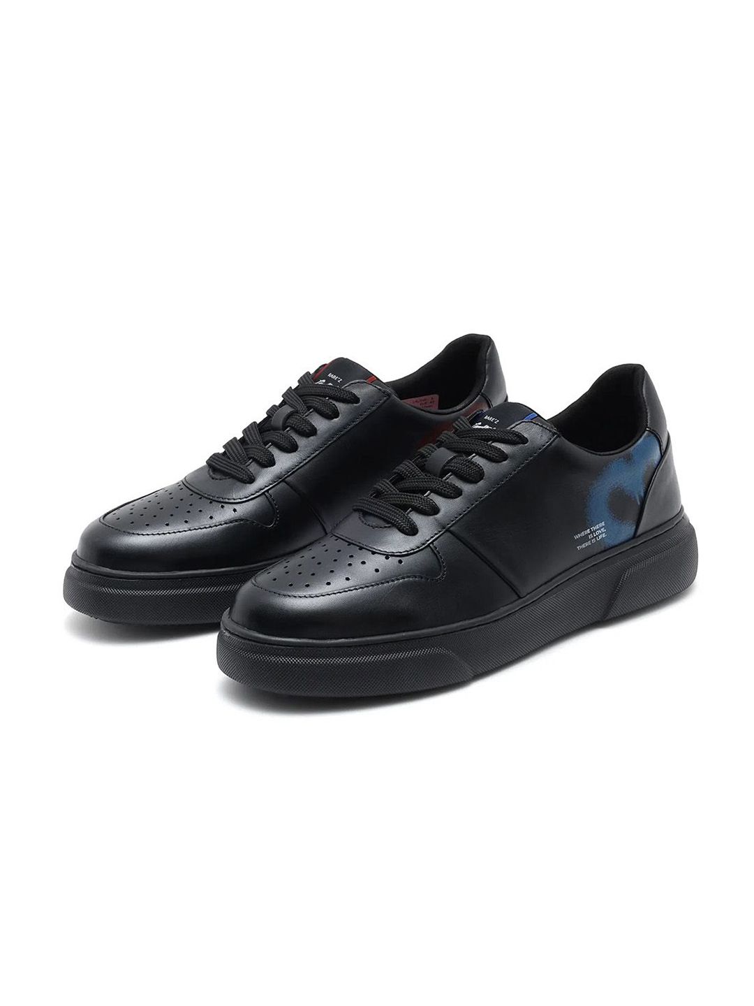 RARE RABBIT Men Perforations Leather Sneakers-image-48