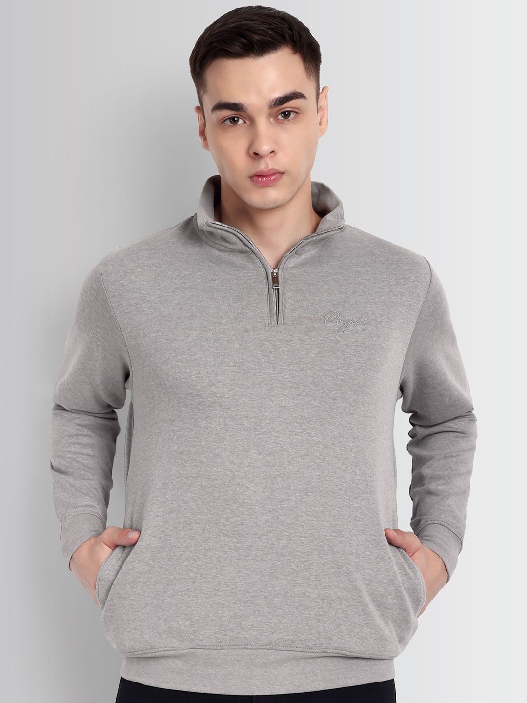 DCYPHR Men Mock Collar Pullover Sweatshirt-picture-28