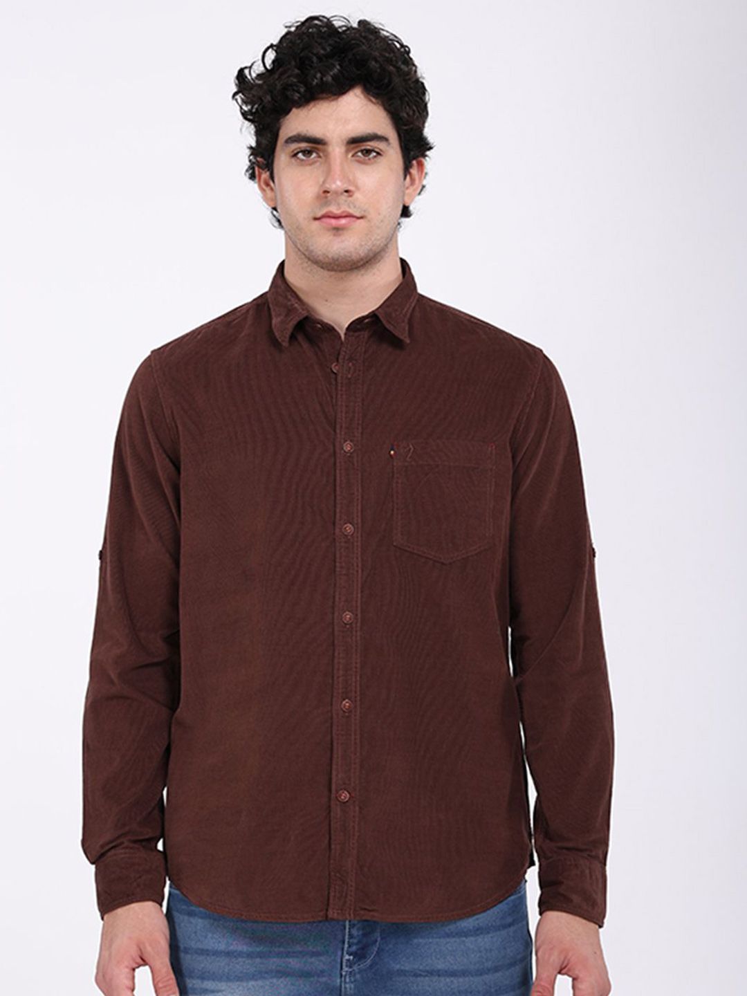 Indian Terrain Men Classic Slim Fit Opaque Printed Casual Shirt-image-35