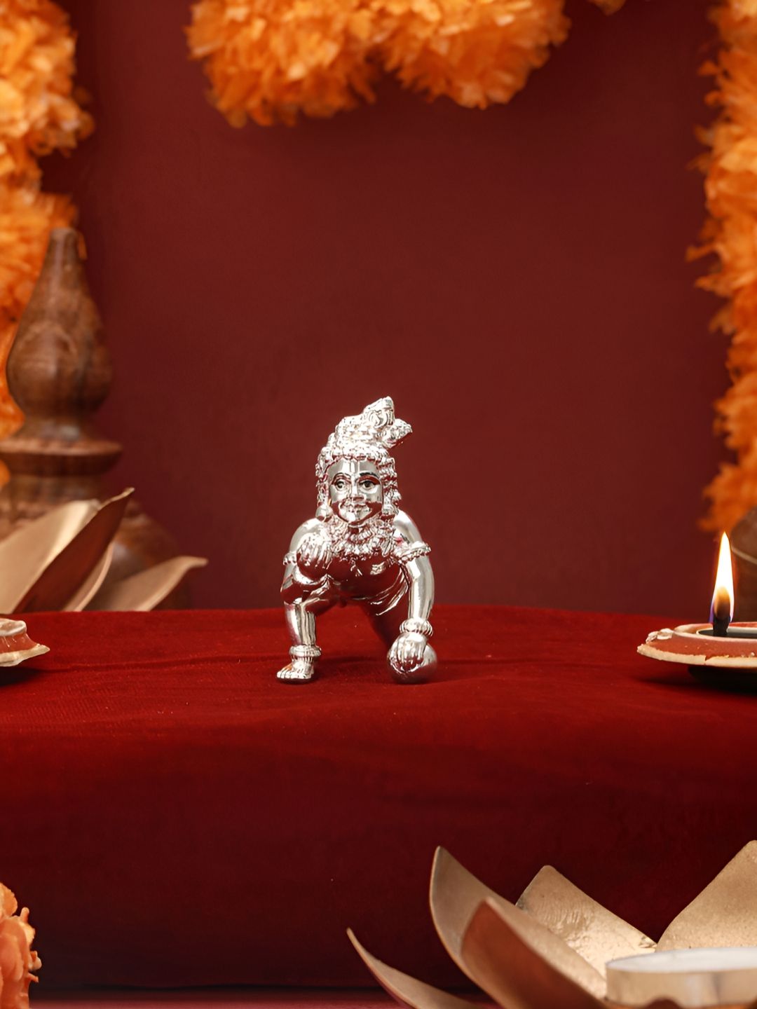 Saraf RS Jewellery Silver-Toned Religious Idol Showpiece