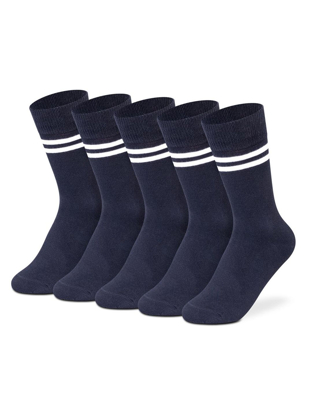 Supersox Unisex Kids Pack Of 5 Striped Regular School Uniform Socks-picture-16