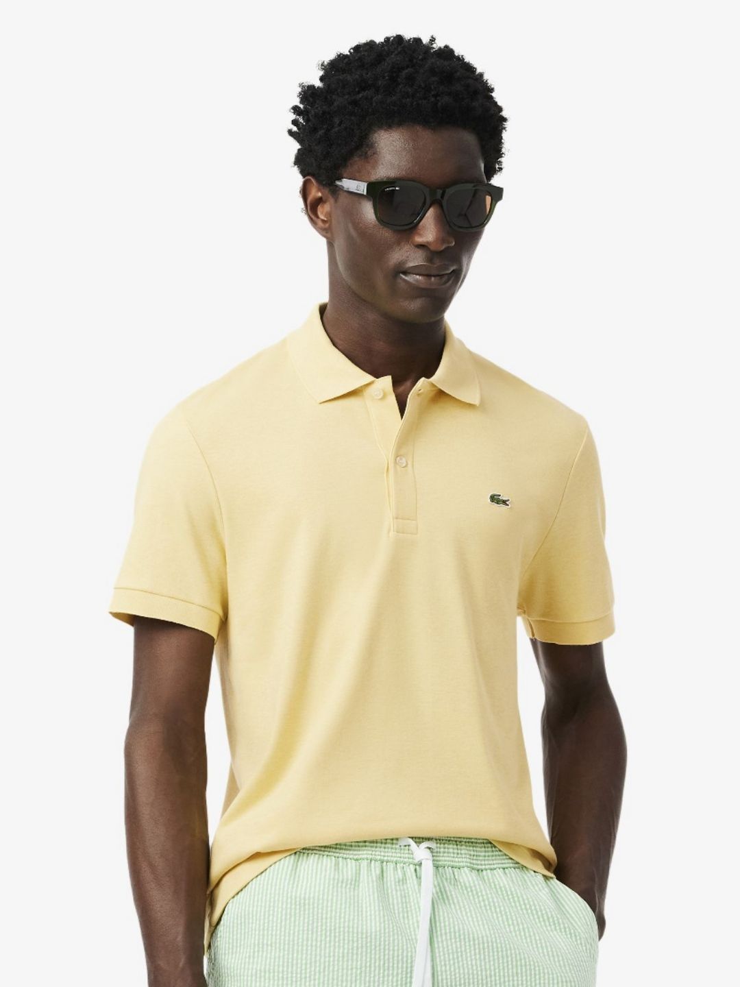 Lacoste Men Solid Polo Collar Regular Fit Cotton T-shirt-picture-11