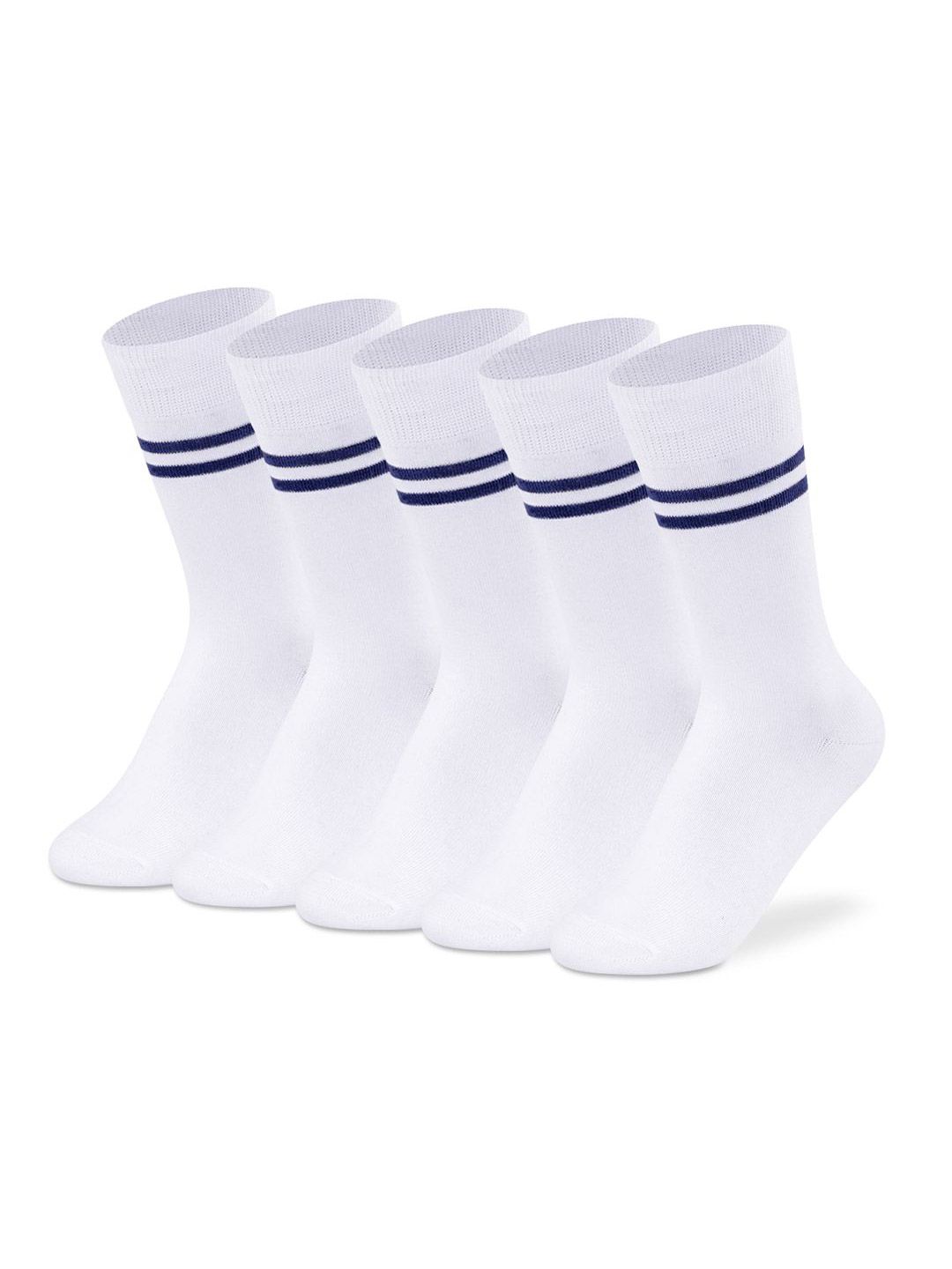 Supersox Unisex Kids Pack Of 5 Striped Regular School Uniform Socks-picture-12