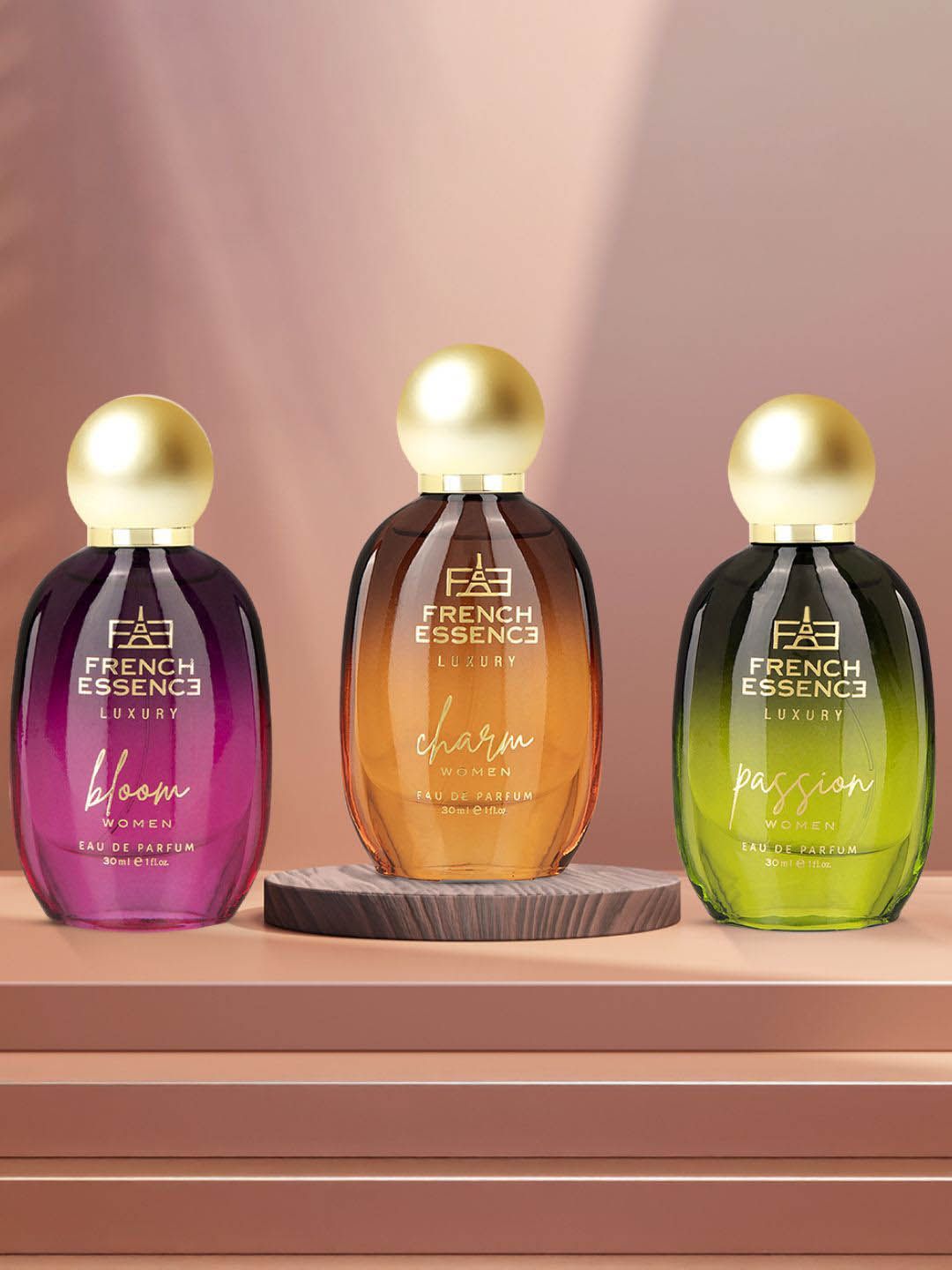 FRENCH ESSENCE Women Set Of 3 Bloom, Charm & Passion Long Lasting EDP - 30 ml Each-picture-16