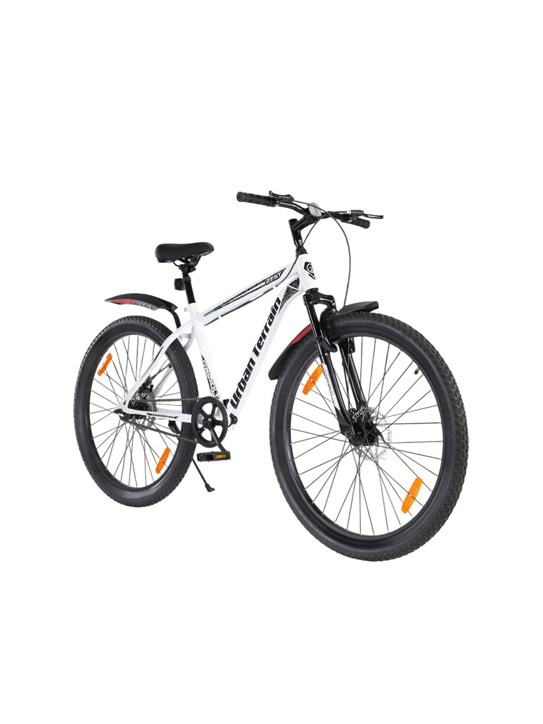 URBAN TERRAIN Galaxy Pro Steel 27.5T Single Speed Mountain Cycle, White