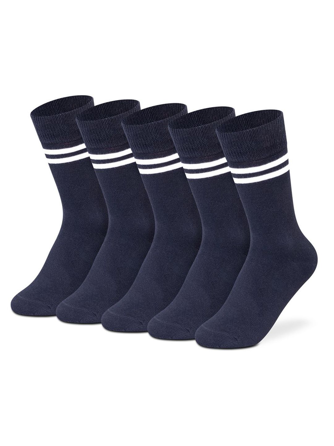 Supersox Unisex Kids Pack Of 5 Striped Regular School Uniform Socks