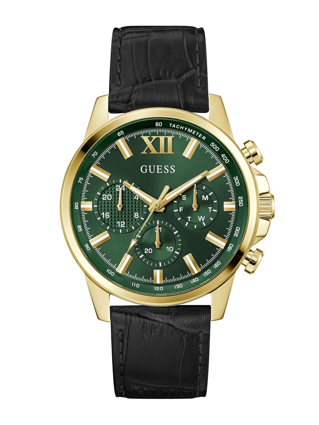 GUESS Men Dial & Leather Textured Straps Analogue Watch GW0901G4-image-23