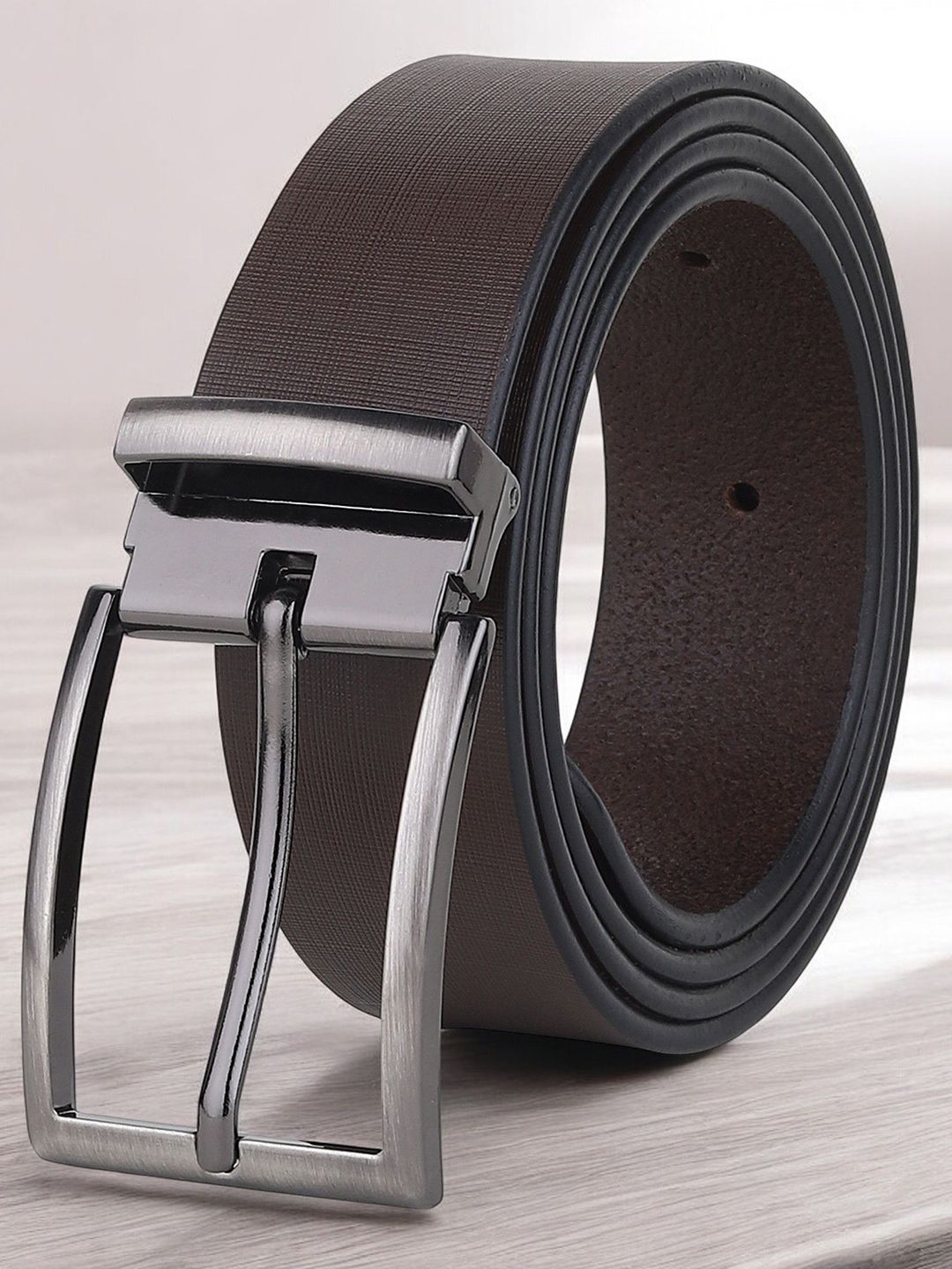Metronaut Men Textured Leather Formal Belt-picture-20