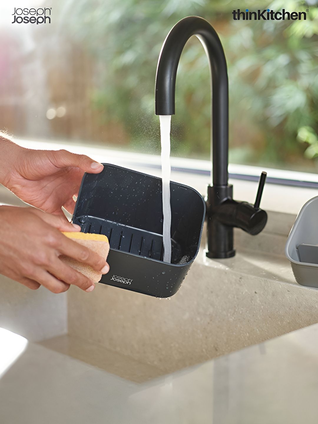 Joseph Joseph Charcoal Solid Polypropylene Bathroom Caddy-image-49