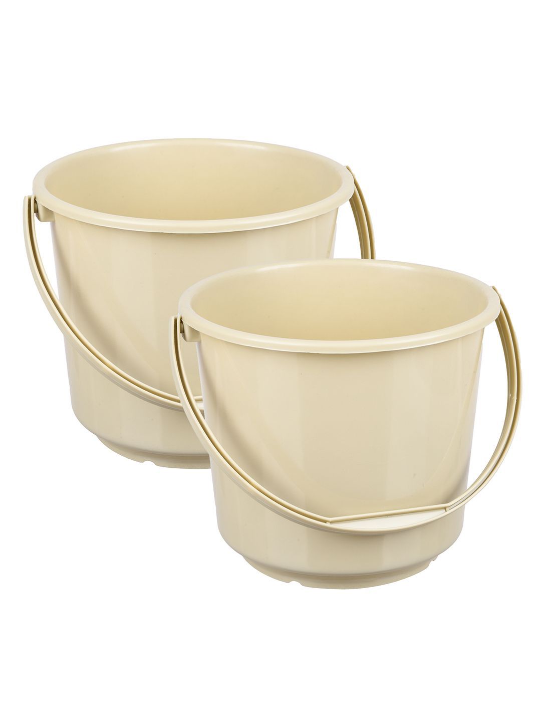 Kuber Industries Beige 2 Pieces Bathroom Bucket 5L-image-4