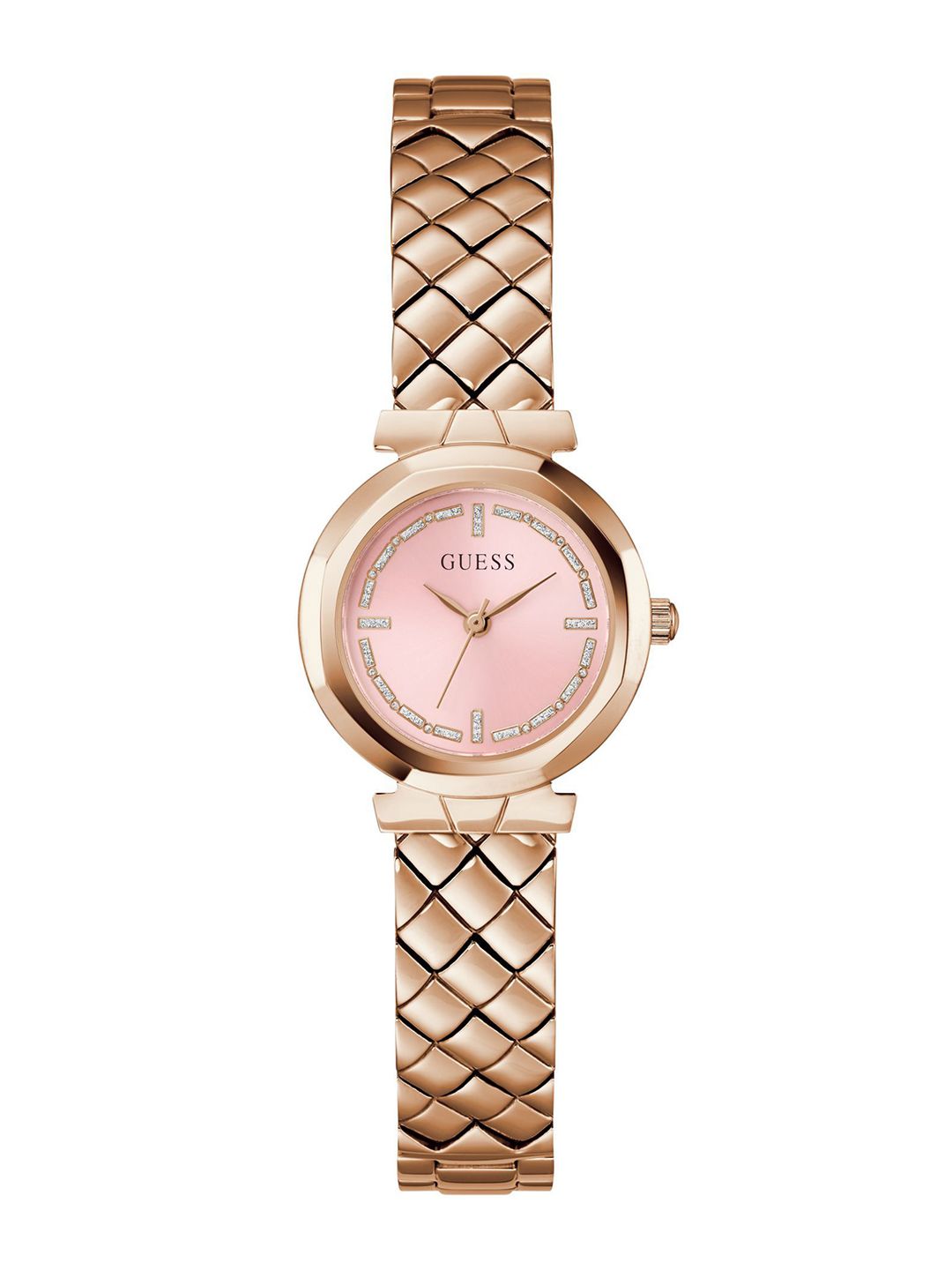 GUESS Women Patterned Dial & Stainless Steel Bracelet Style Straps Analogue Watch GW0839L3-picture-23