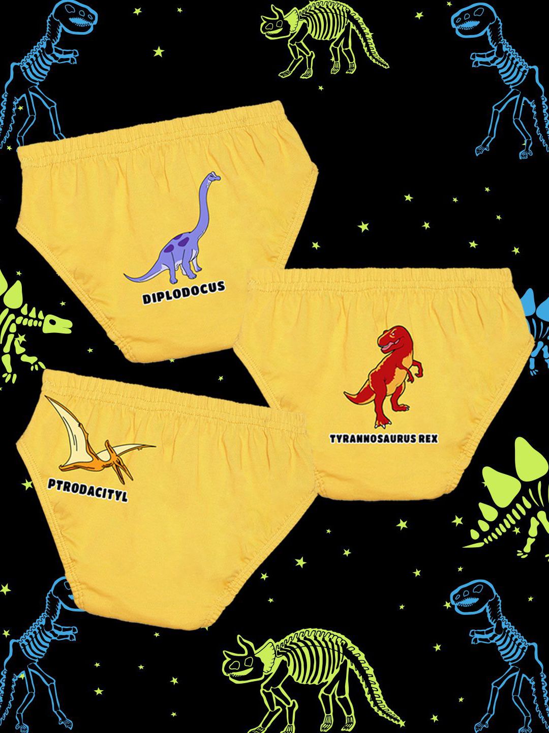 NUSYL Boys Pack Of 3 Printed Mid Rise Basic Briefs - NUBCBRFPO3.0129-image-48