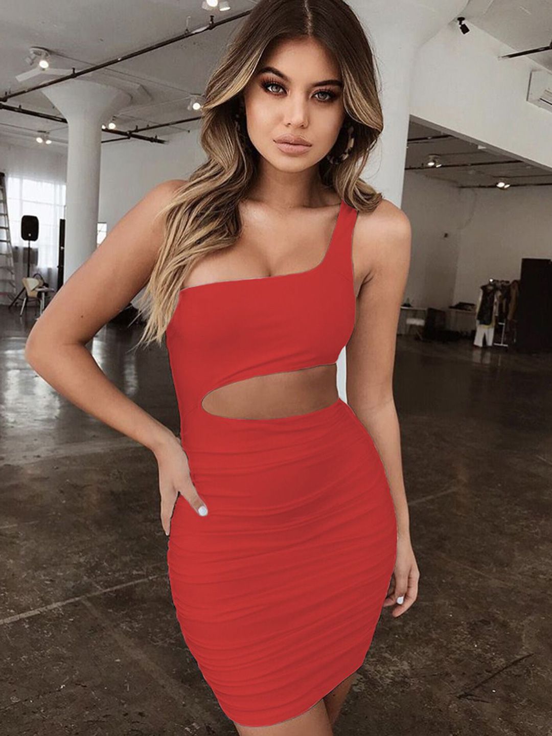 StyleCast One Shoulder Bodycon Dress-picture-16