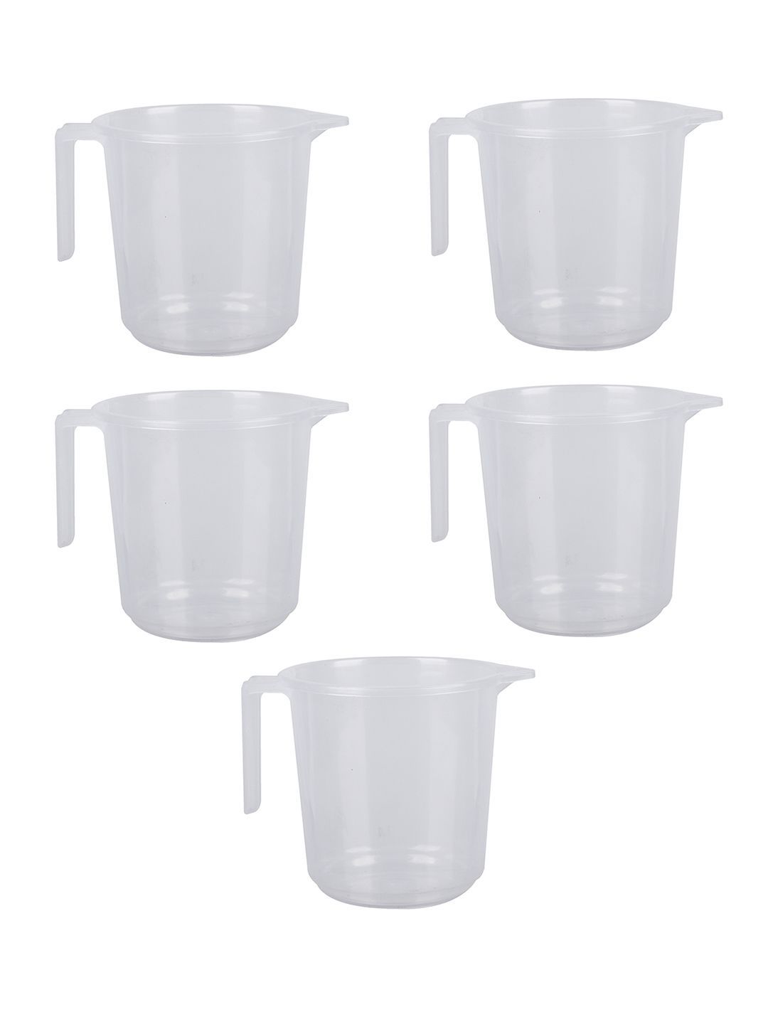 Kuber Industries Transparent 5 Pieces Bath Mug 500ml-image-29