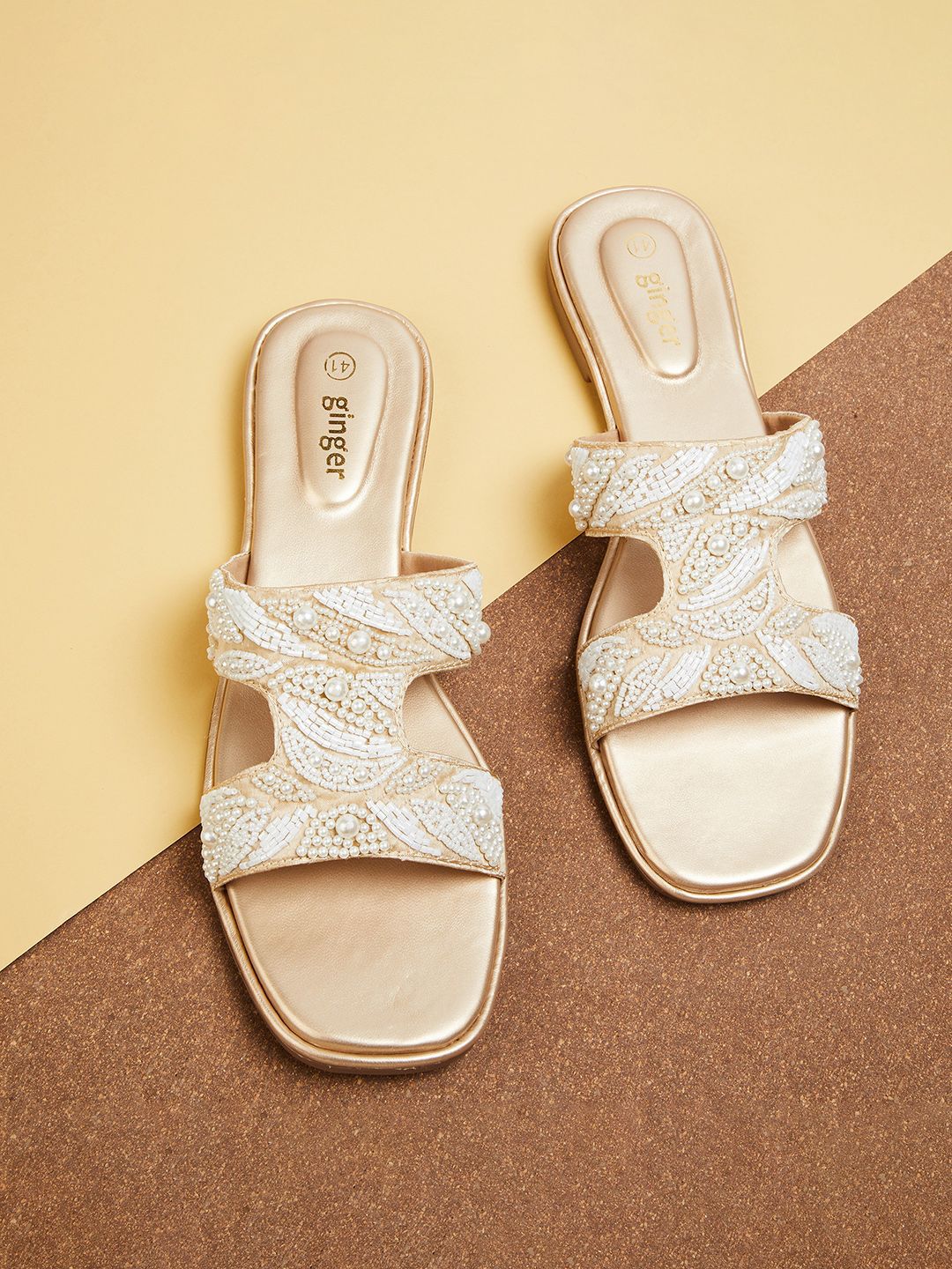 Ginger by Lifestyle Women Embellished Party Open Toe Flats-picture-33