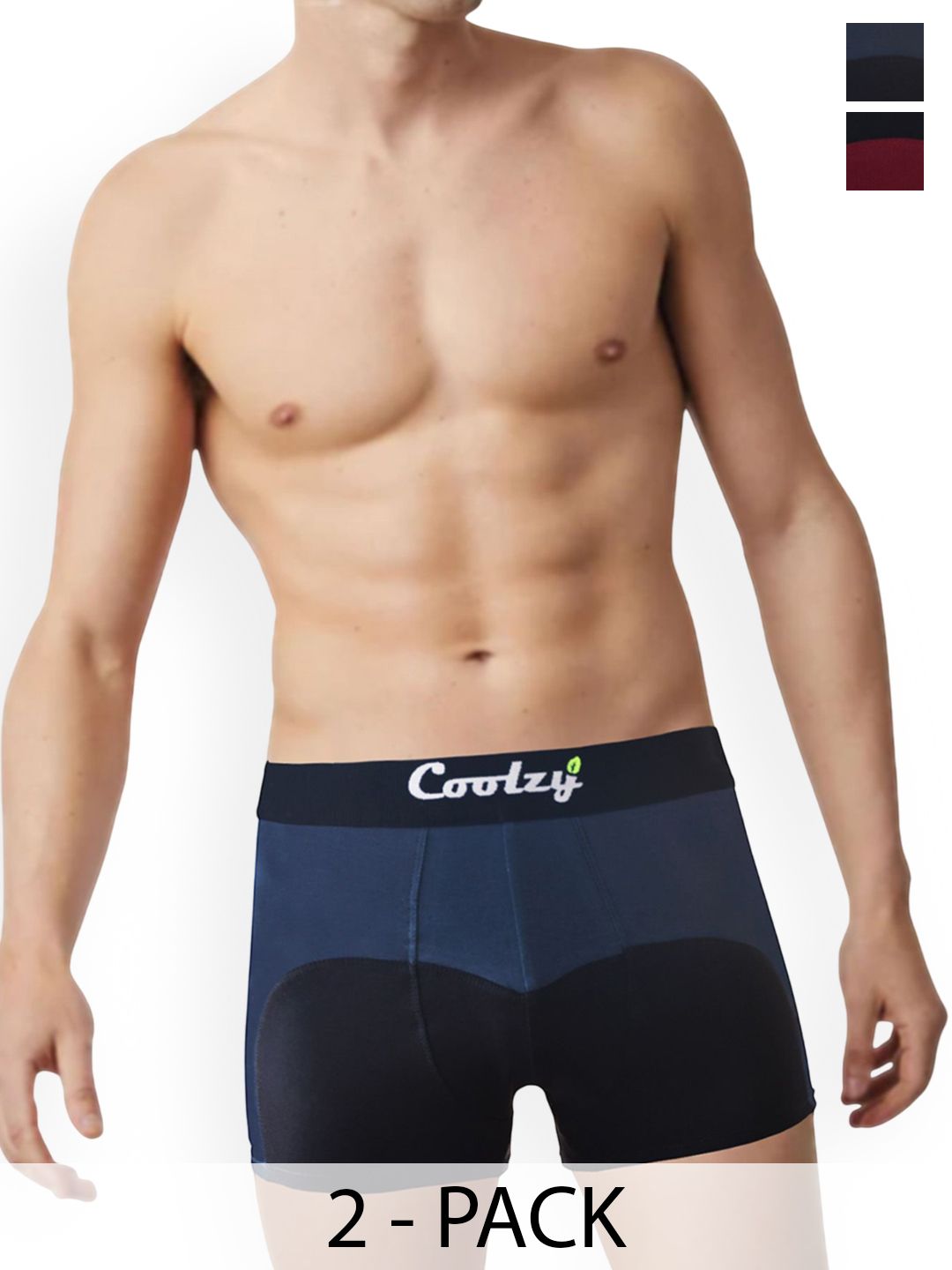 COOLZY Pack Of 2 Color Block Antibacterial Trunks - SEOCSOTNK2K499-S-picture-49