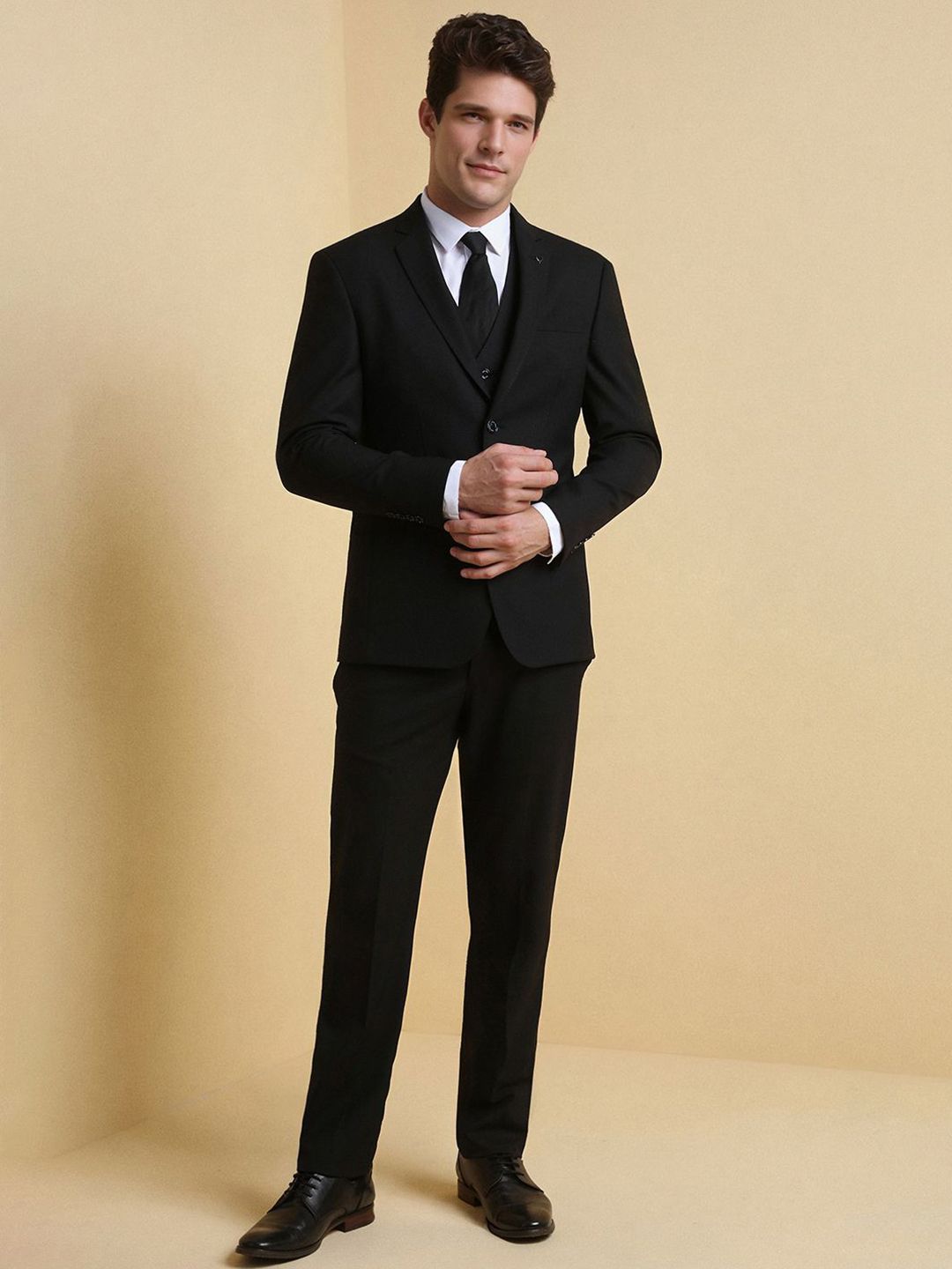 Allen Solly Single-Breasted Three-Piece Suits-image-8