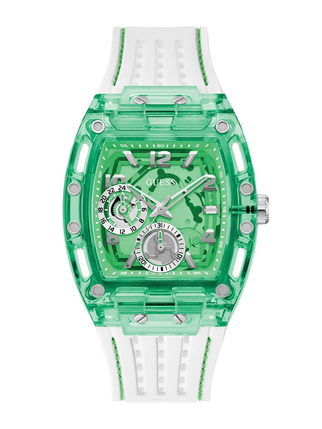 GUESS Phoenix Men Skeleton Dial & Straps Analogue Watch GW0499G10-picture-54