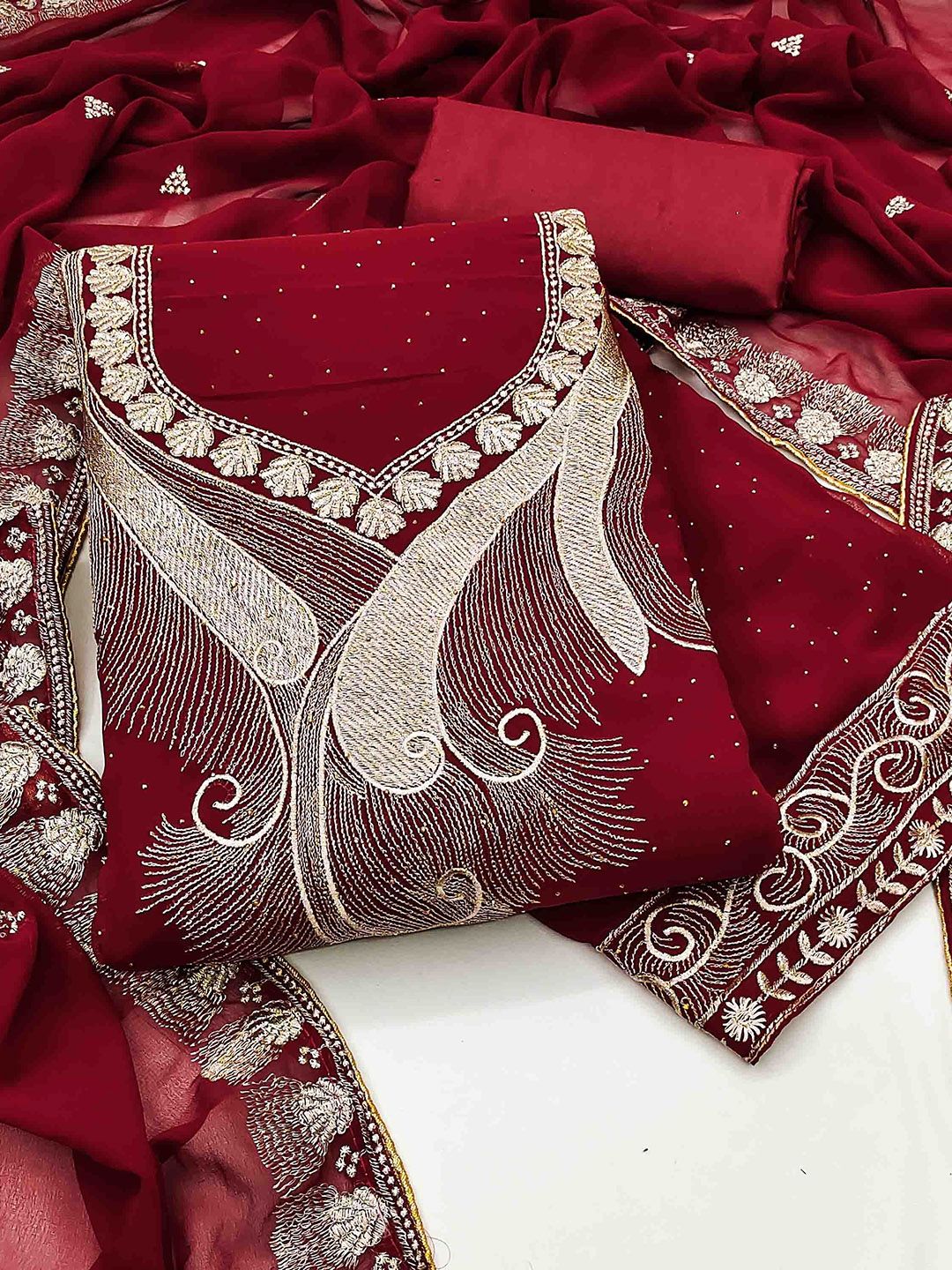 KALINI Embroidered Unstitched Dress Material-picture-39