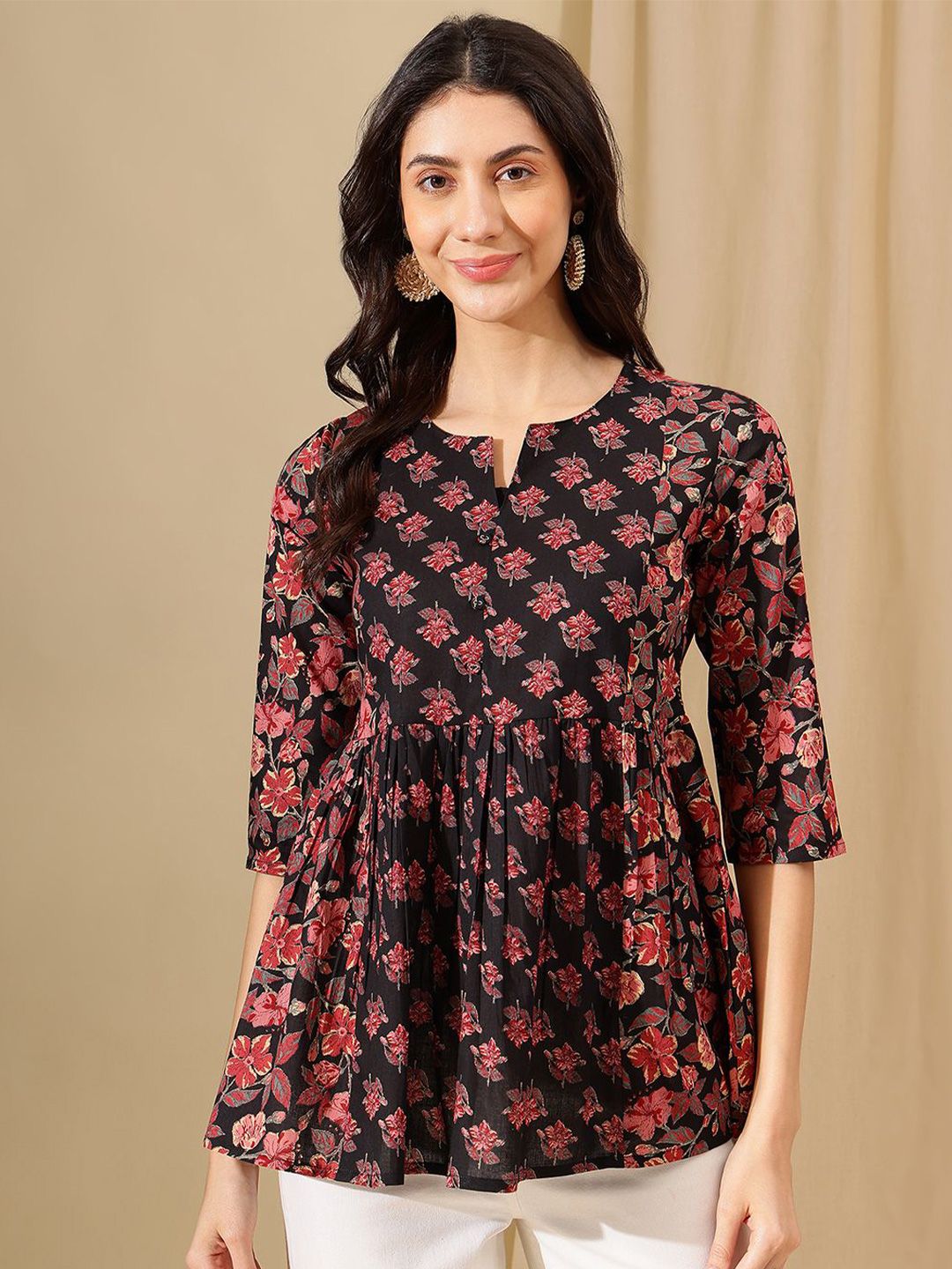 KALINI Floral Print Cotton Top-picture-20