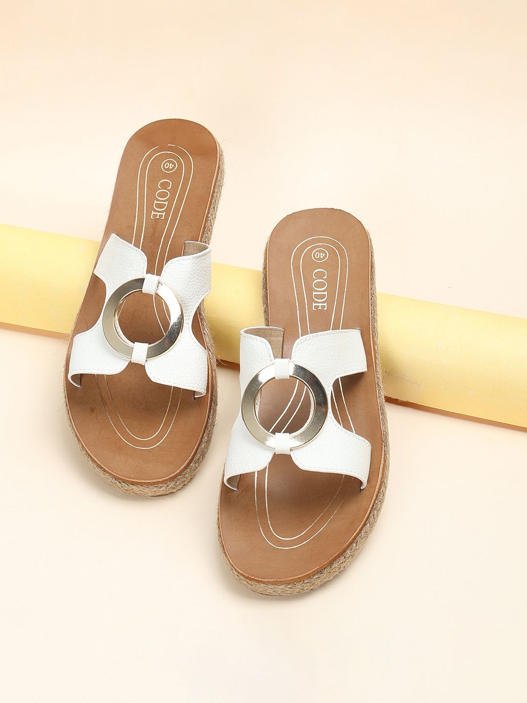 CODE by Lifestyle Women Textured Open Toe Flats-picture-23