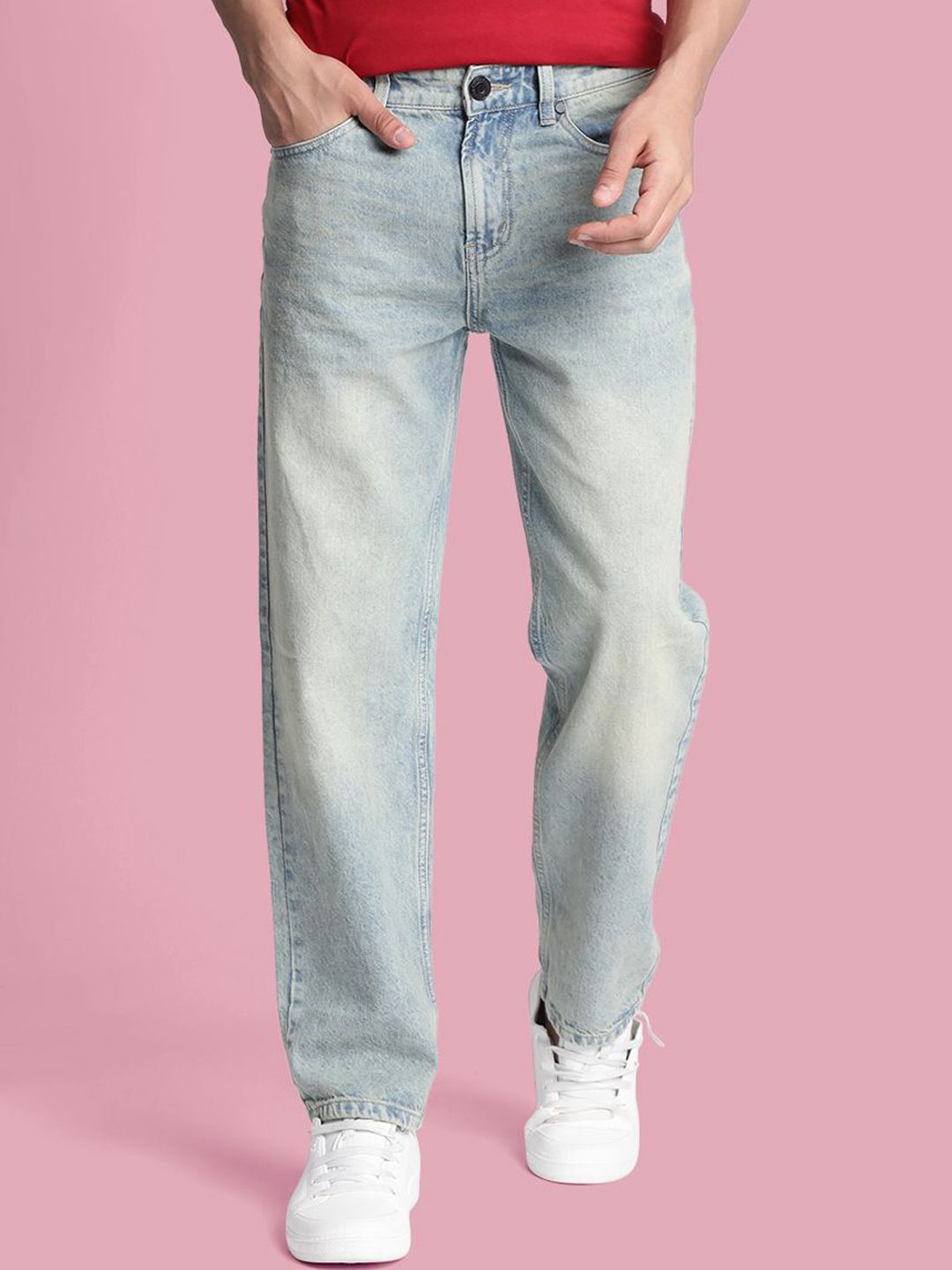 Bene Kleed Men Relaxed Fit Low Distress Heavy Fade Jeans-image-16