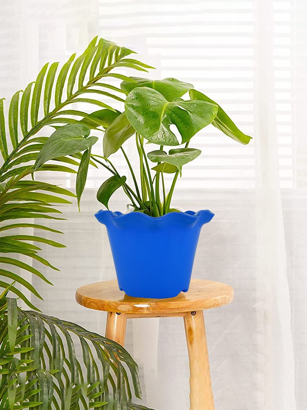 Kuber Industries Blue Flower Pot Planter-picture-39