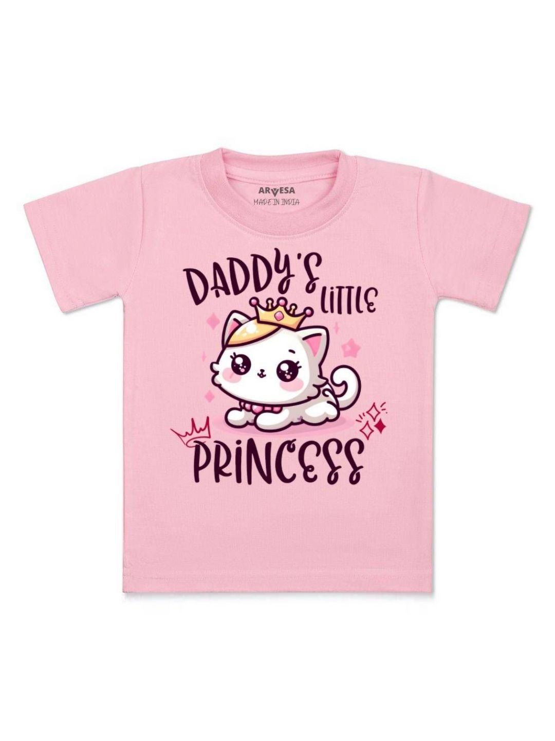 Arvesa Kids Printed V-Neck Applique T-shirt-picture-57