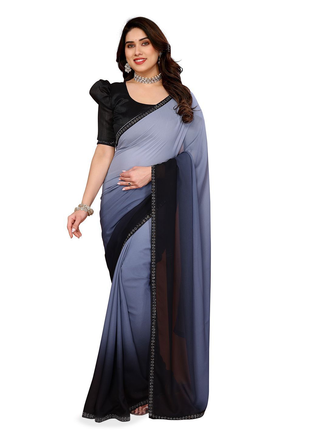 Moda Rapido Women Colourblocked Saree With Blouse Piece-picture-53