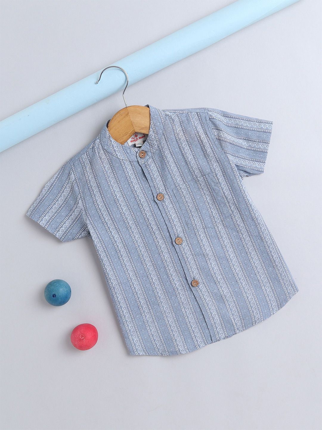 The Magic Wand Boys Relaxed Multi Stripes Opaque Casual Shirt-picture-36