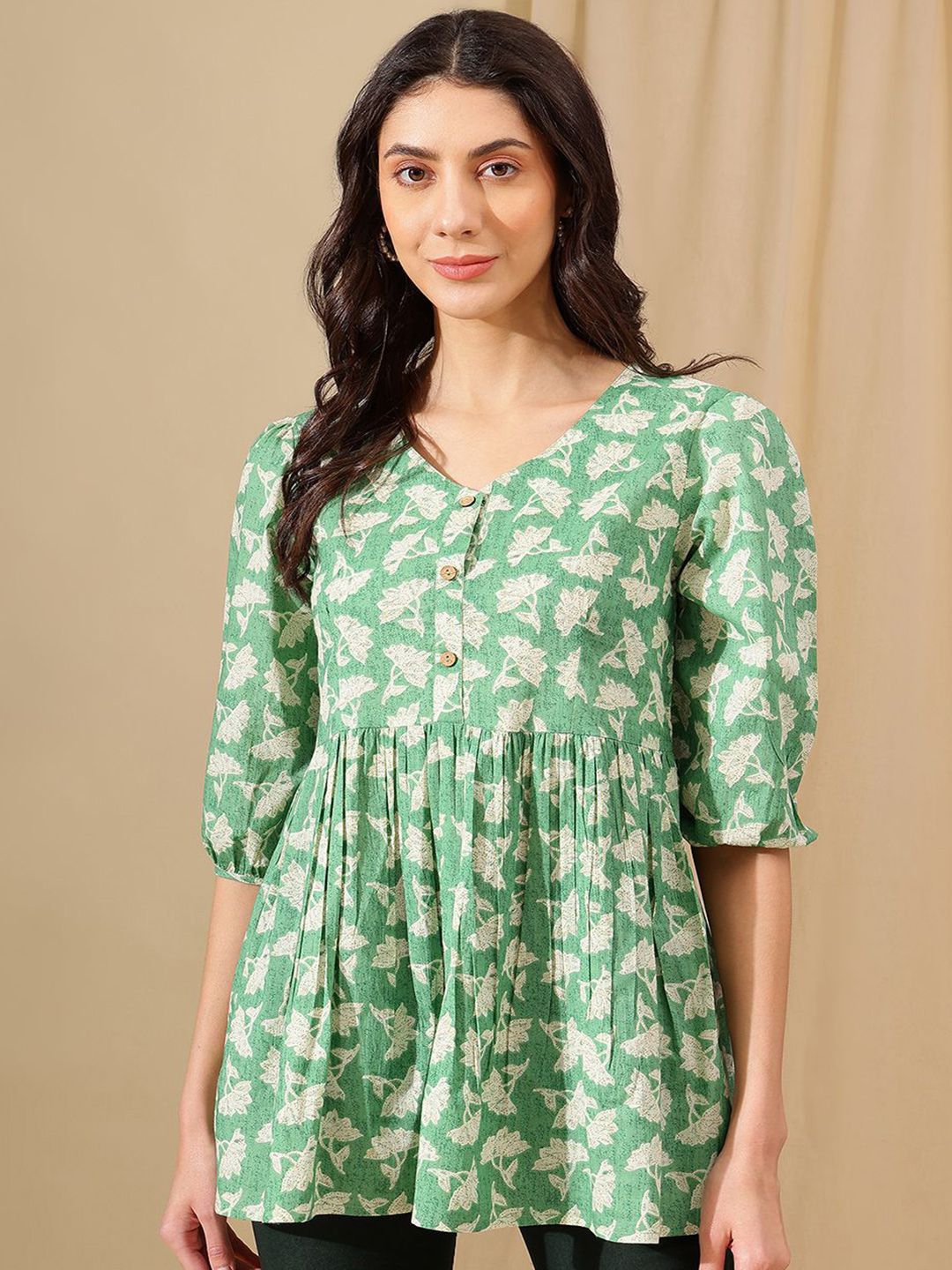 KALINI Floral Print Cotton Top-picture-36