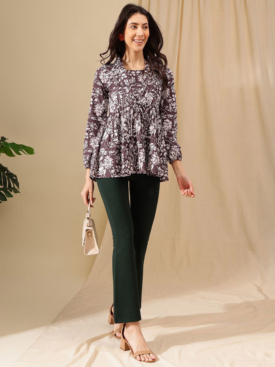 JANAKDULARI CREATION Women Floral Printed Cotton Empire Top-picture-16