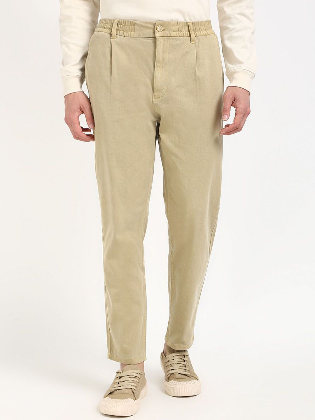 Tommy Hilfiger Men Tapered Fit Pleated Pure Cotton Chinos Trouser-picture-34