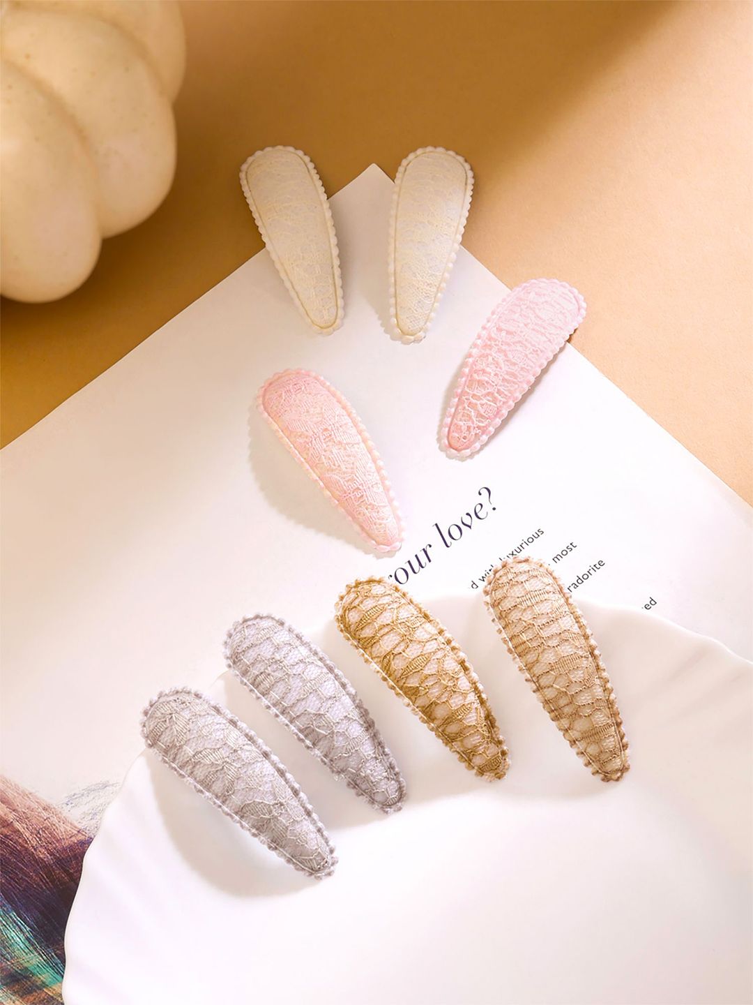 Yellow Chimes Girls Lace Tic Tac Hair Clip-picture-39