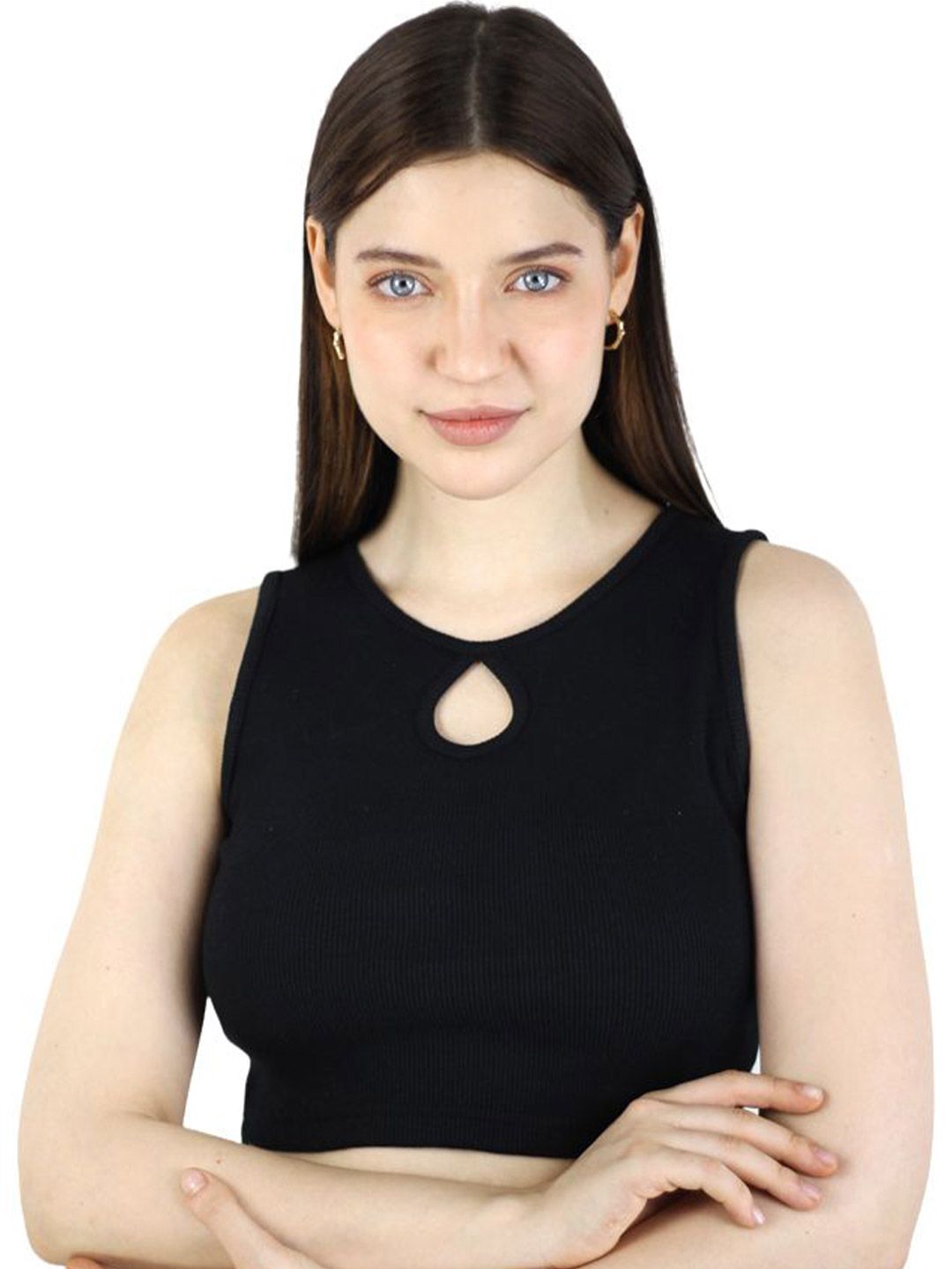 ARTYSKA Keyhole Neck Crop Top-picture-18