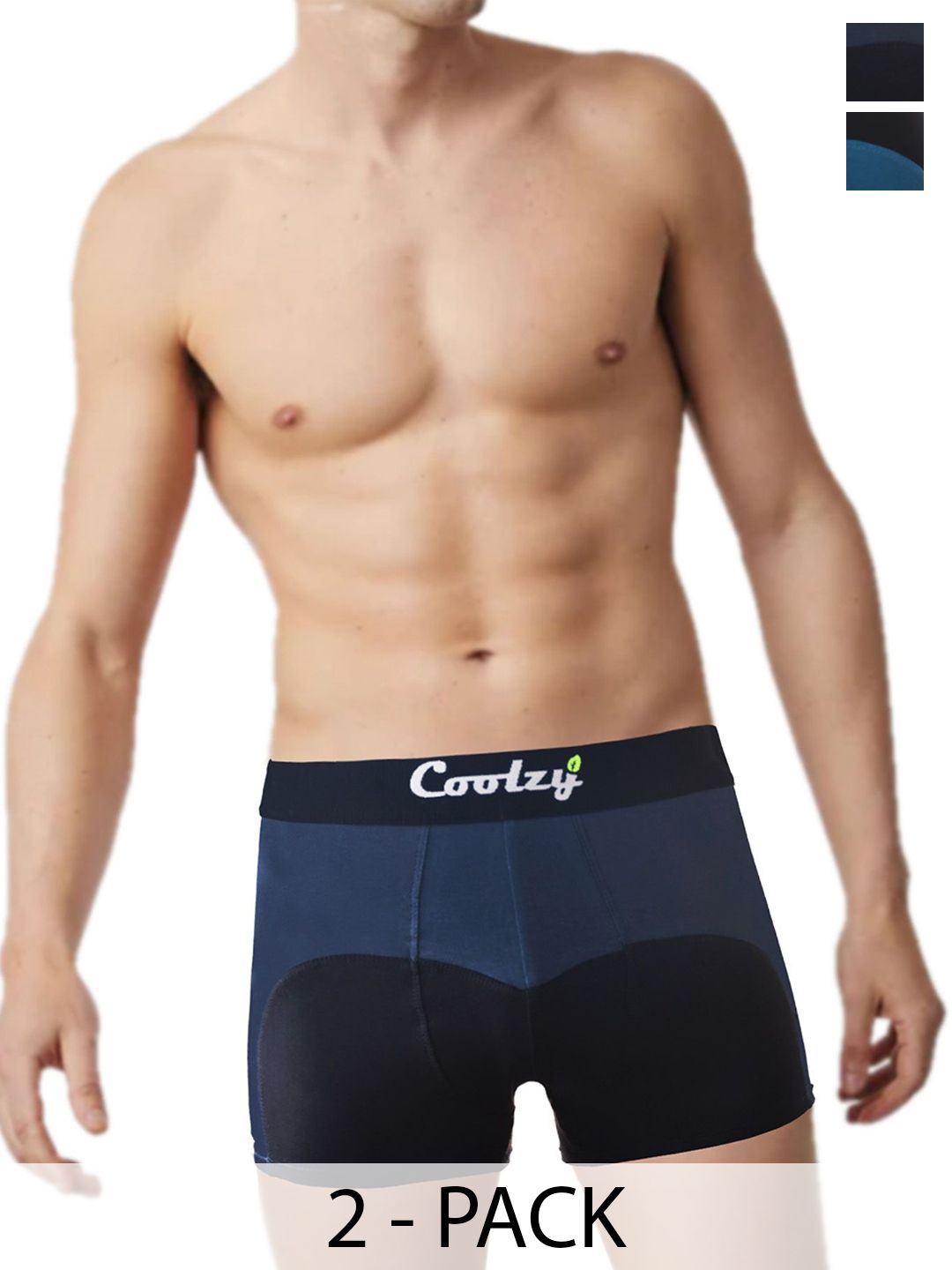 COOLZY Pack Of 2 Color Block Antibacterial Trunks - SEOCSOTNK2K496-S-picture-40