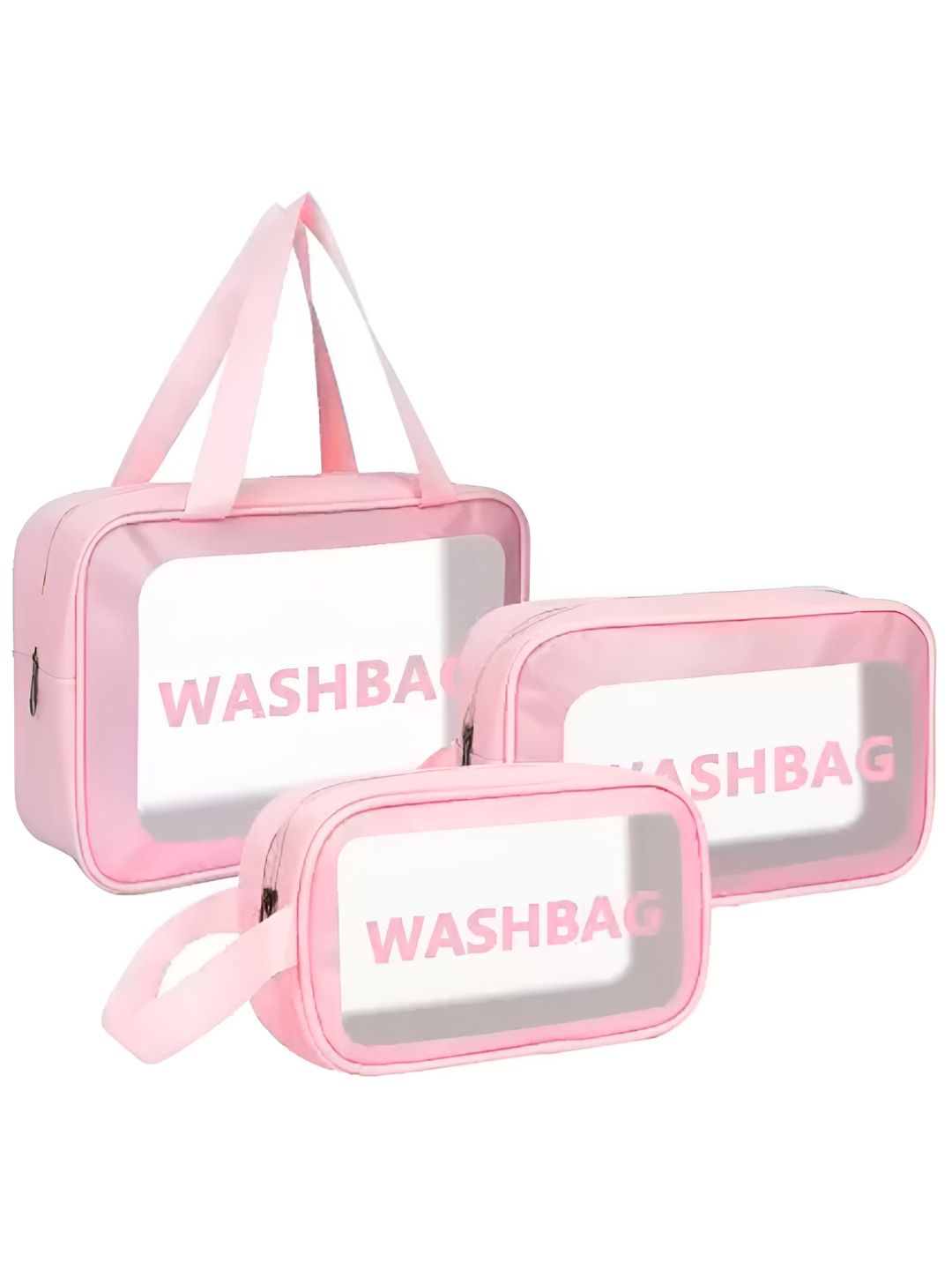 Ajabh Pink Set of 3 Regular Makeup Organiser Organisers-picture-24