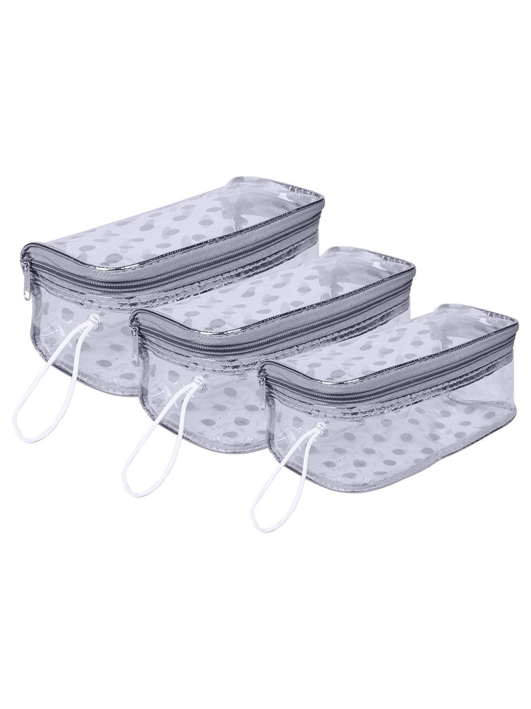 Kuber Industries Silver-Toned & Transparent 3 Pieces Regular Jewellery Organisers-picture-23