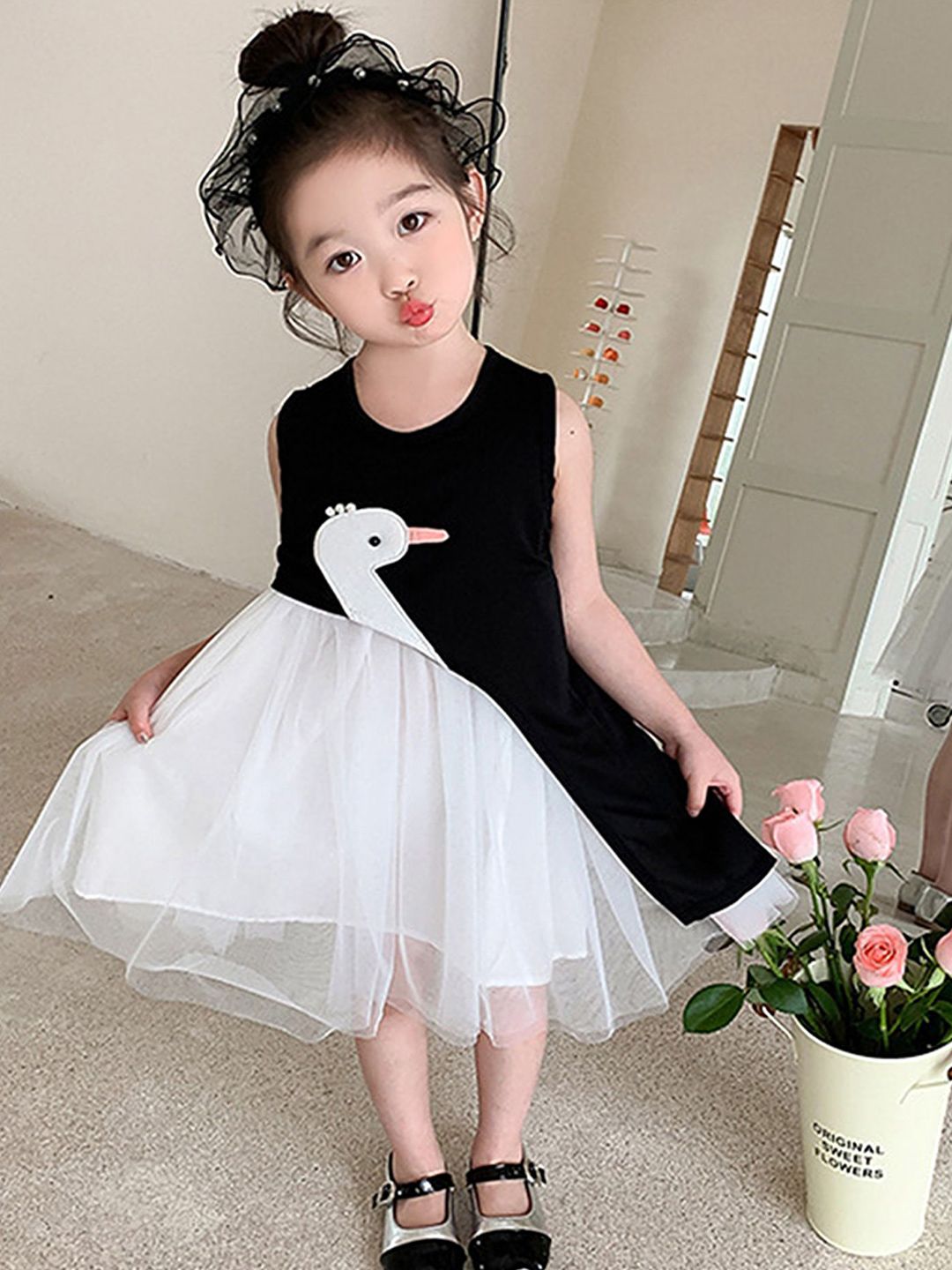 LULU & SKY Colourblocked Fit & Flare Dress-picture-23