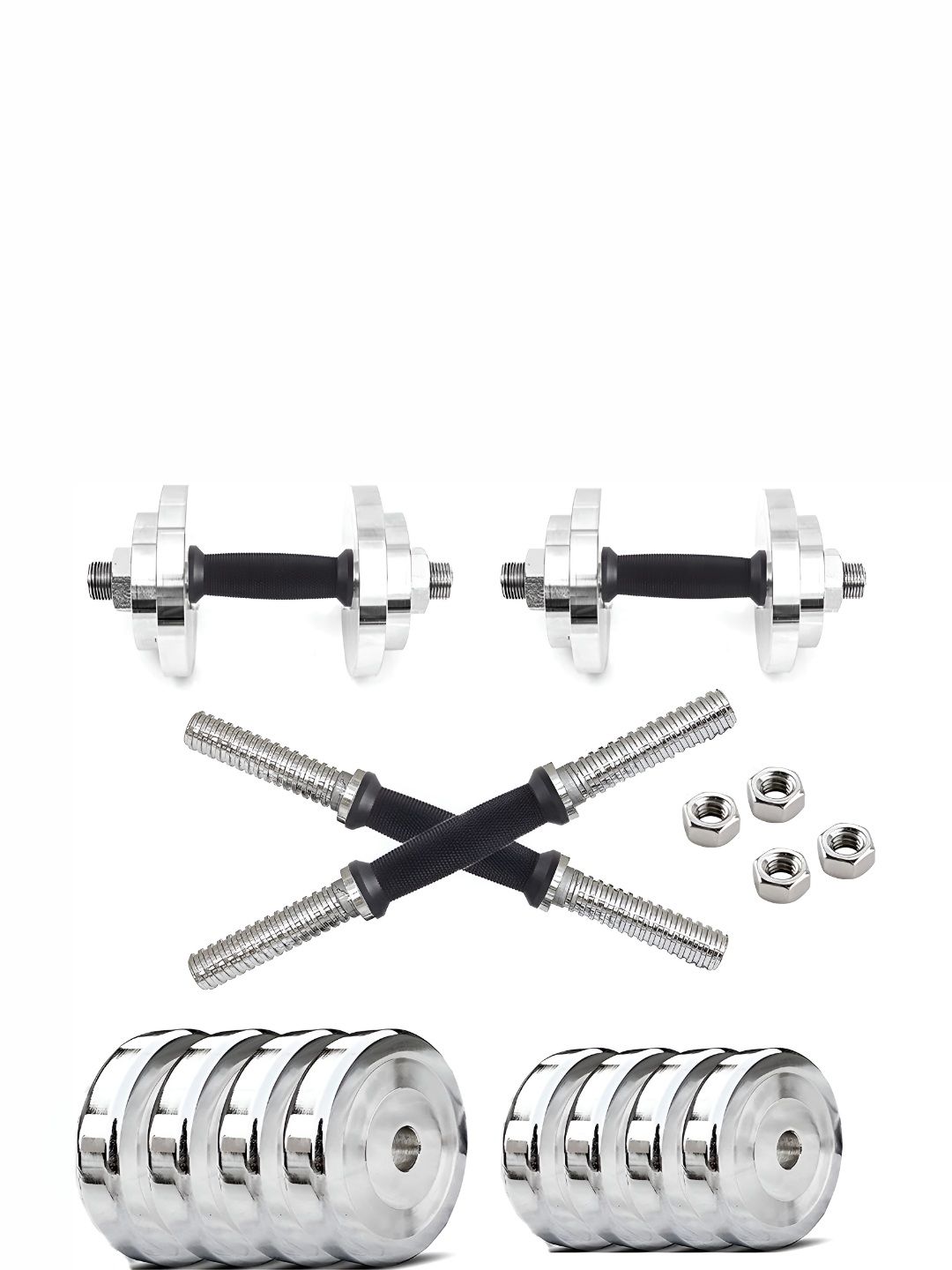 HackerX Set Of 8 Fixed Weight Dumbbell - 10, 2.5 & 5 Kg Each-picture-10