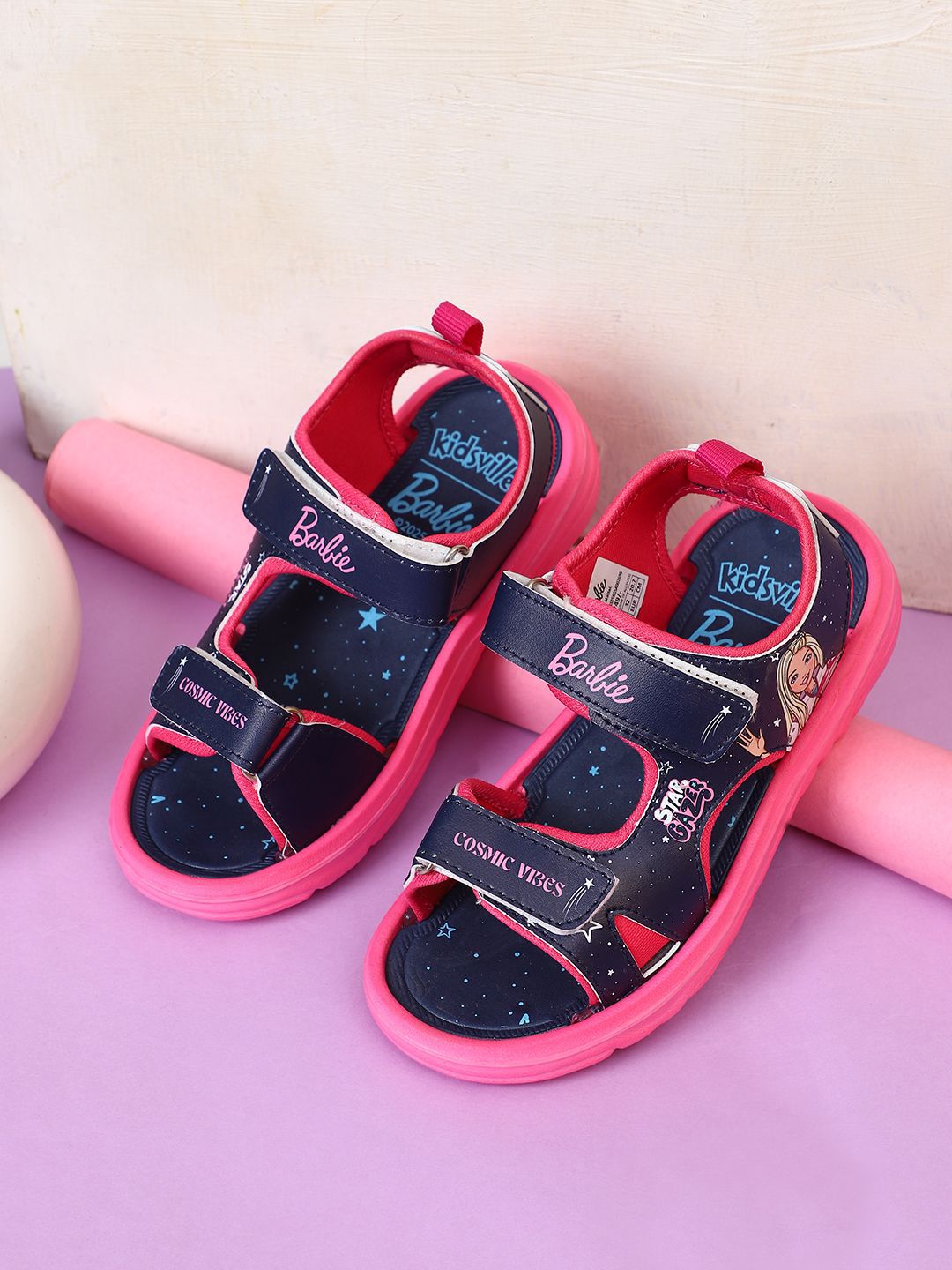 Kids Ville Girls Barbie Printed Sandals-picture-24